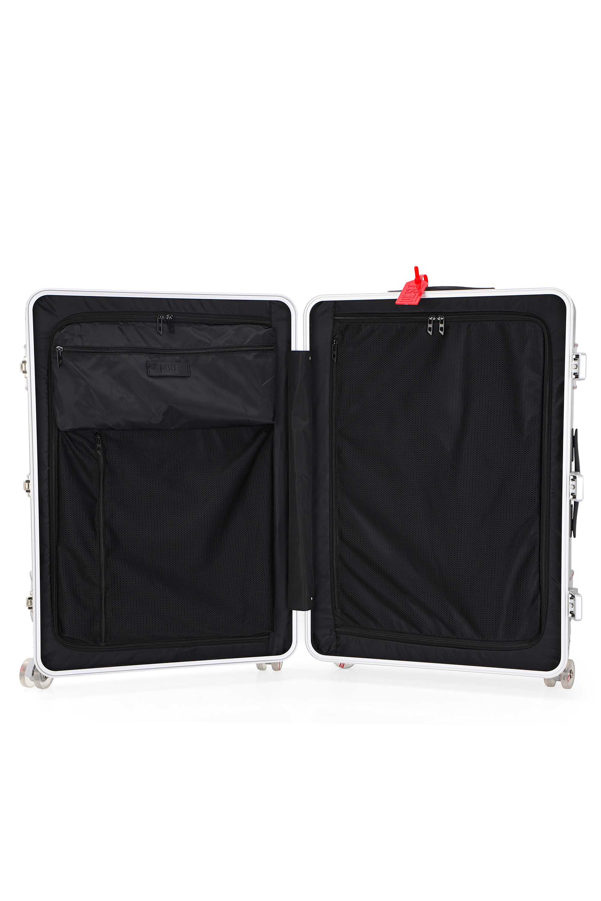 Diesel - DIESEL PC STRONG IMAGE TROLLEY- DSL003, Unisex's Rugged suitcase size L in Silver - 4