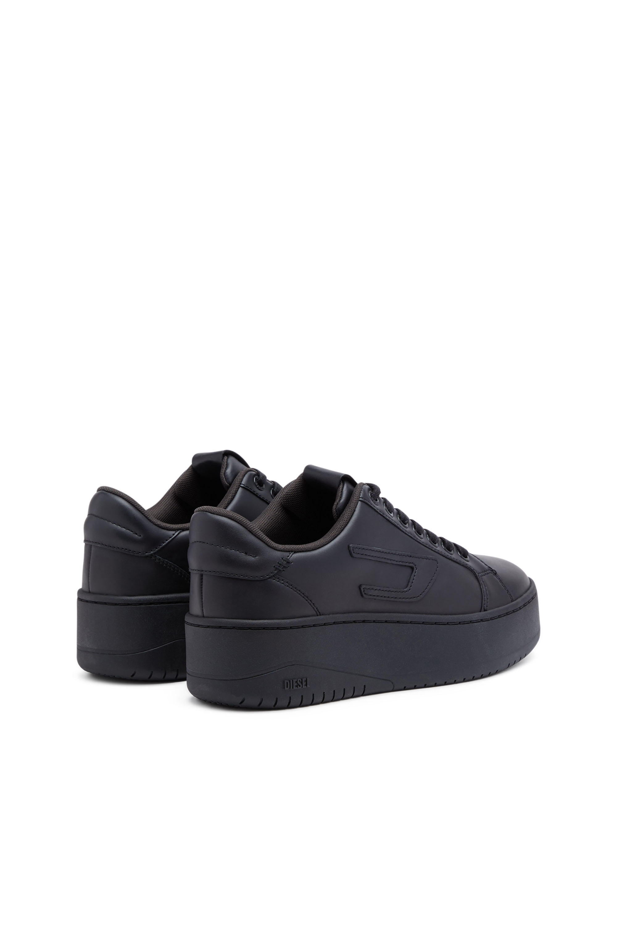 Diesel - S-ATHENE BOLD X, Woman S-Athene Bold-Flatform sneakers in leather in Black - Image 3