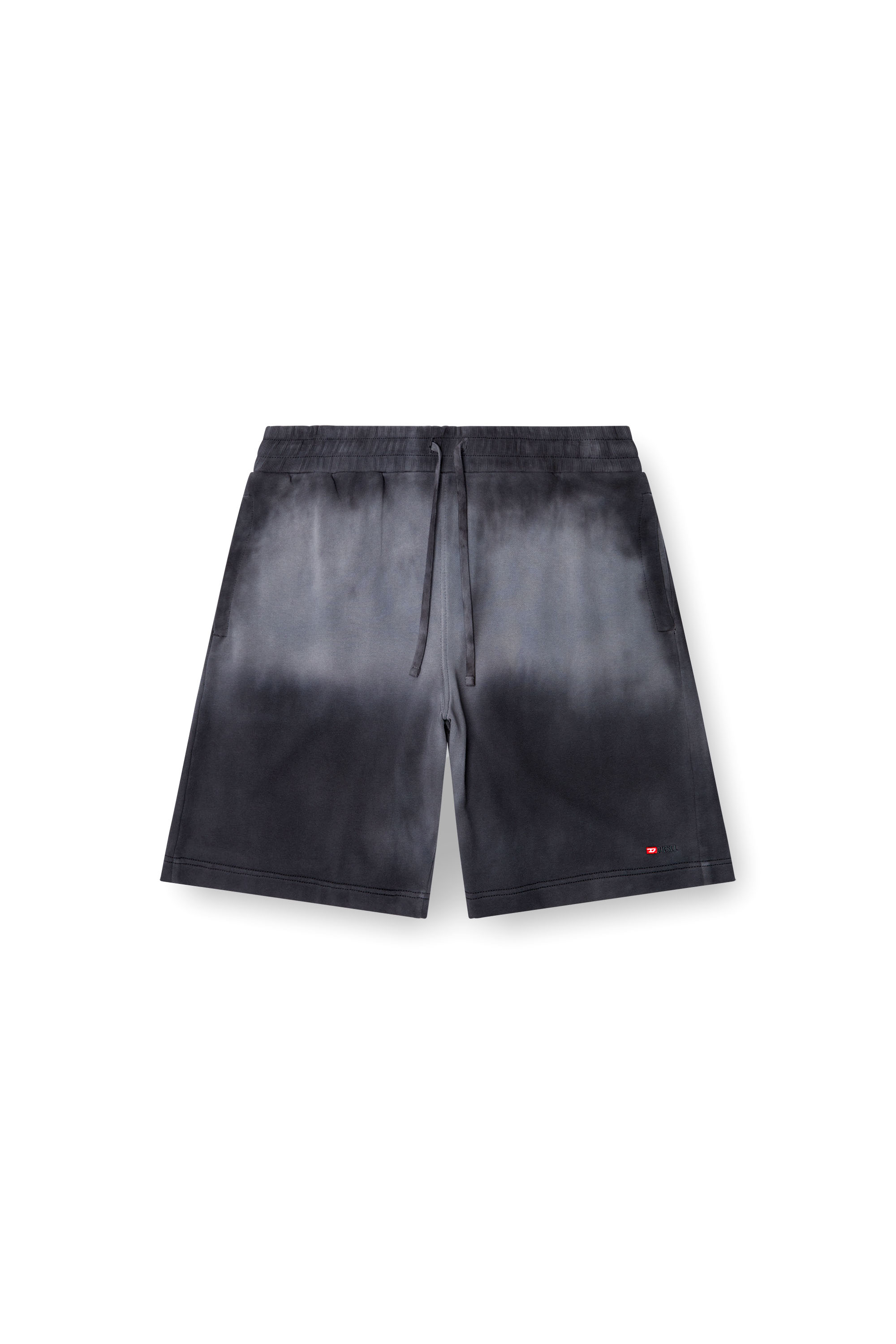 Diesel - P-CROWNE-R1, Man's Faded sweat shorts with micro logo in Black - 3