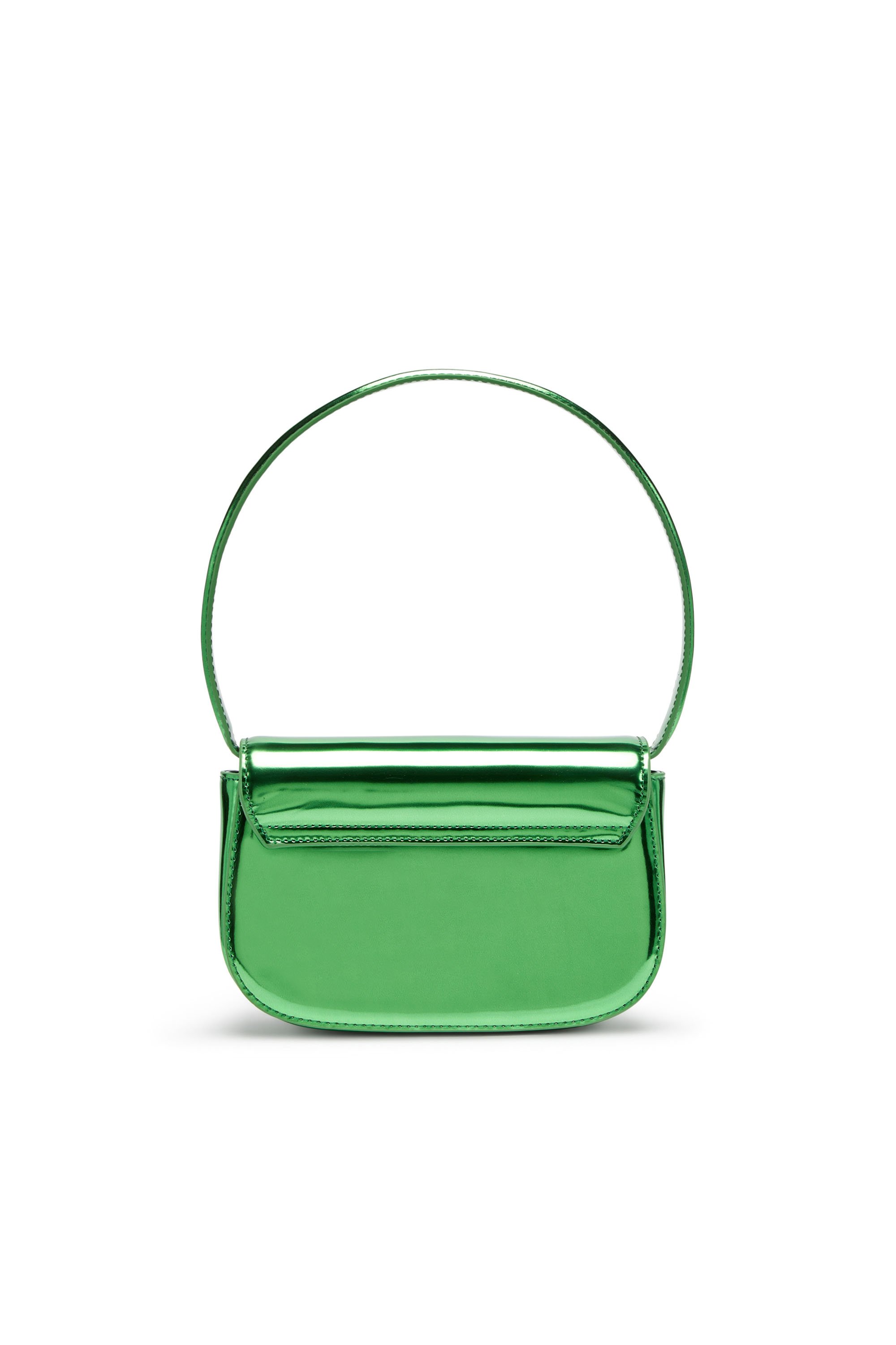 Diesel - 1DR, Woman's 1DR-Iconic shoulder bag in mirrored leather in Green - 2