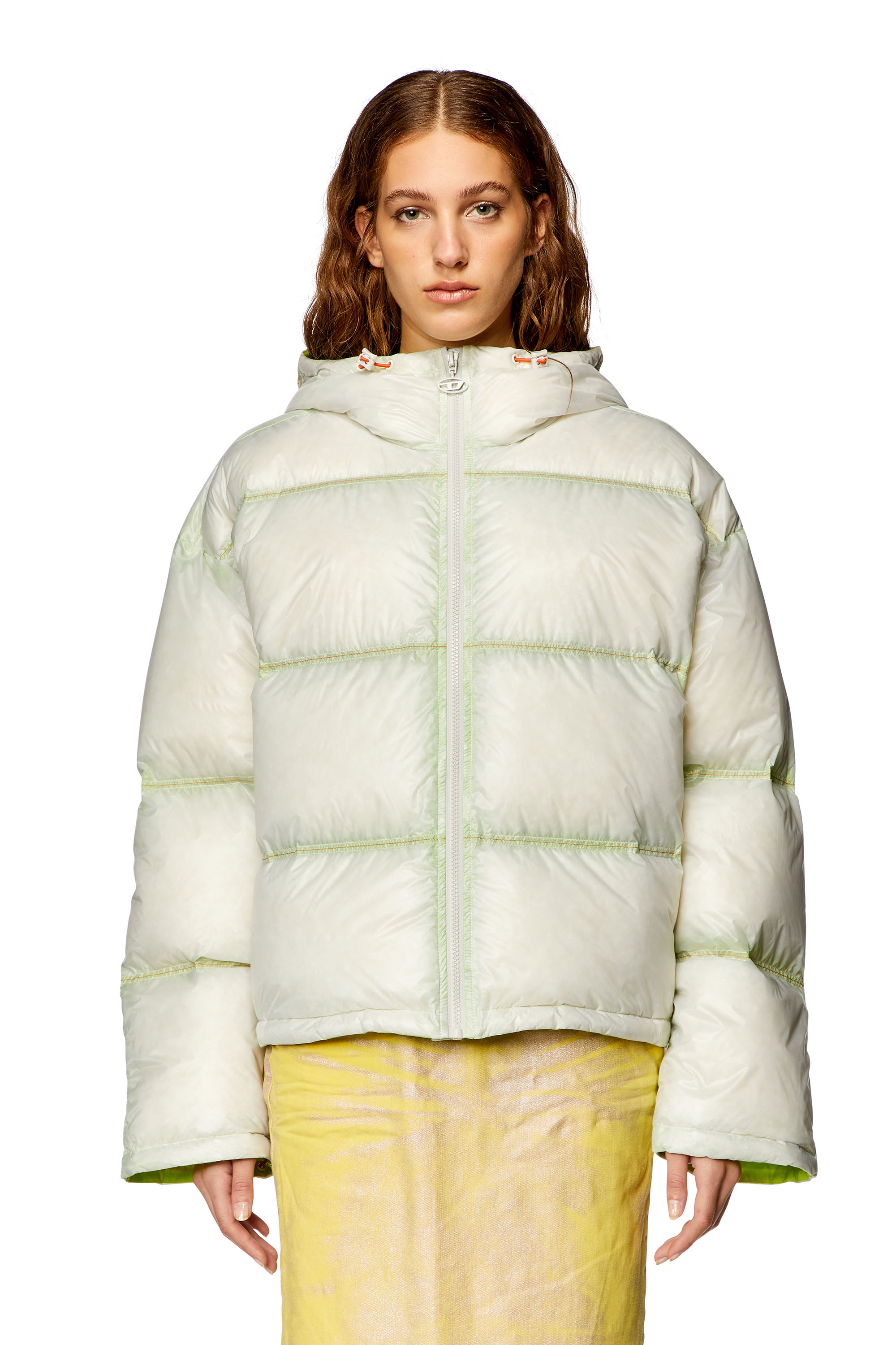 Diesel - W-BIRDY, Woman Down jacket in see-through ripstop in Multicolor - Image 6