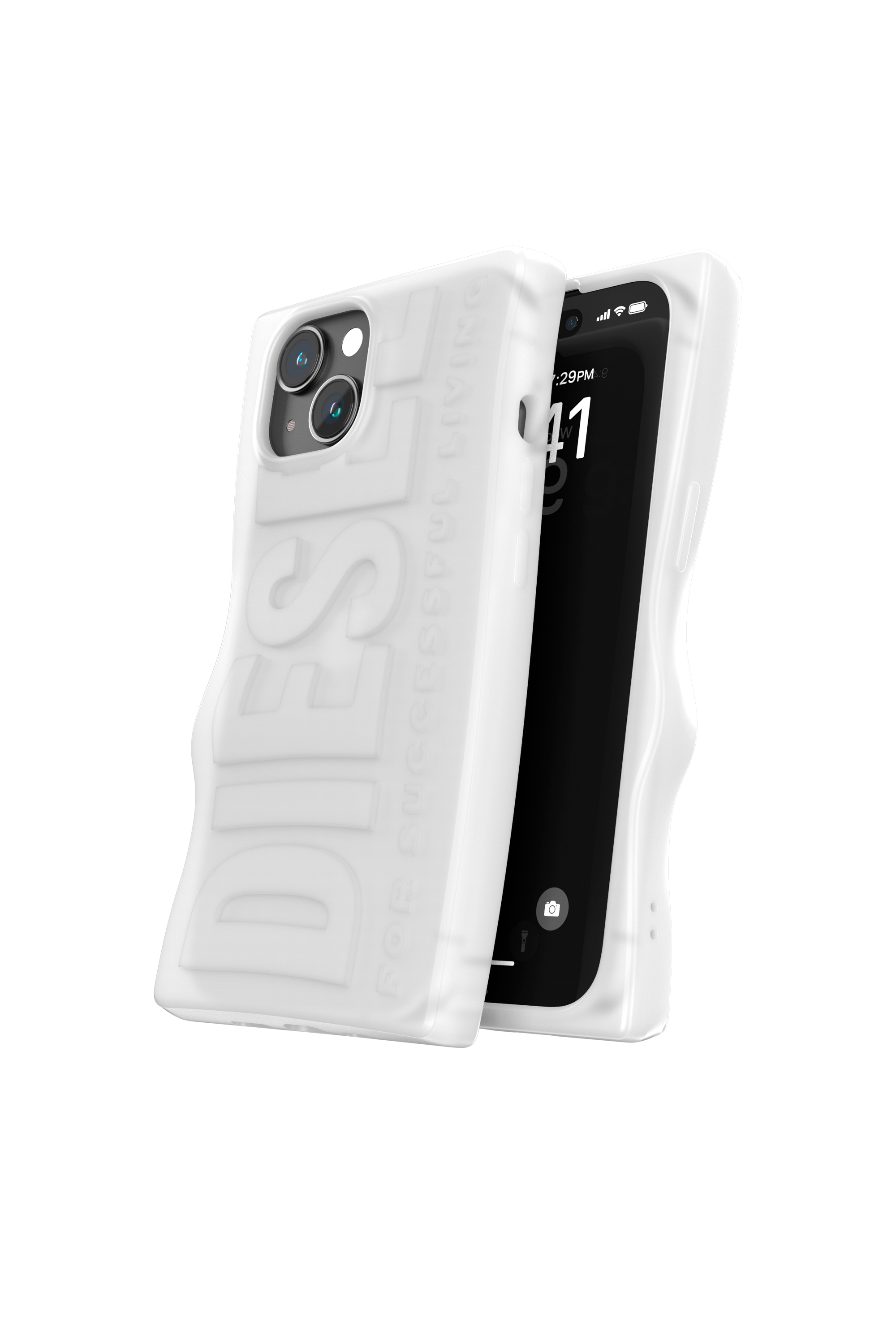 Diesel - 54123 MOULDED CASE, Unisex D By case iP15 in White - Image 3