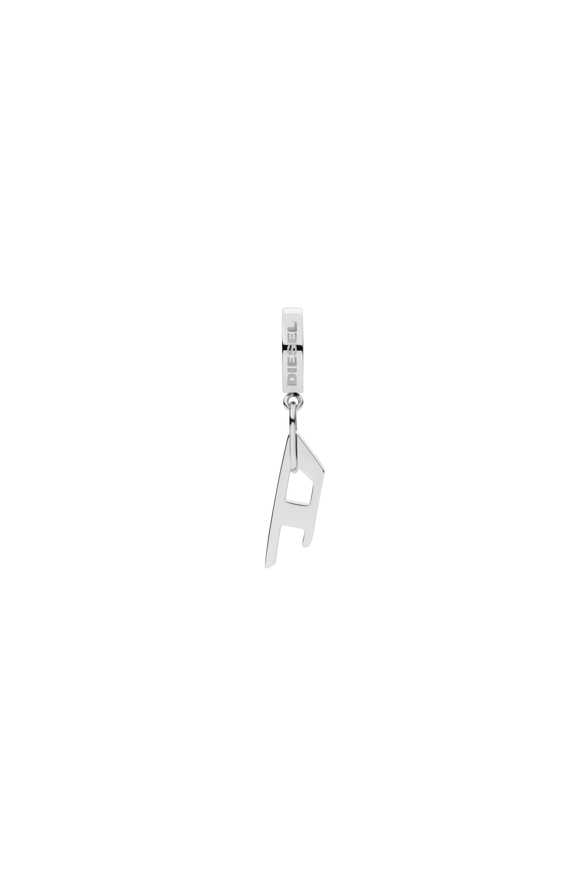 Diesel - DX1336, Unisex's Stainless steel single hoop earring in Silver - 2