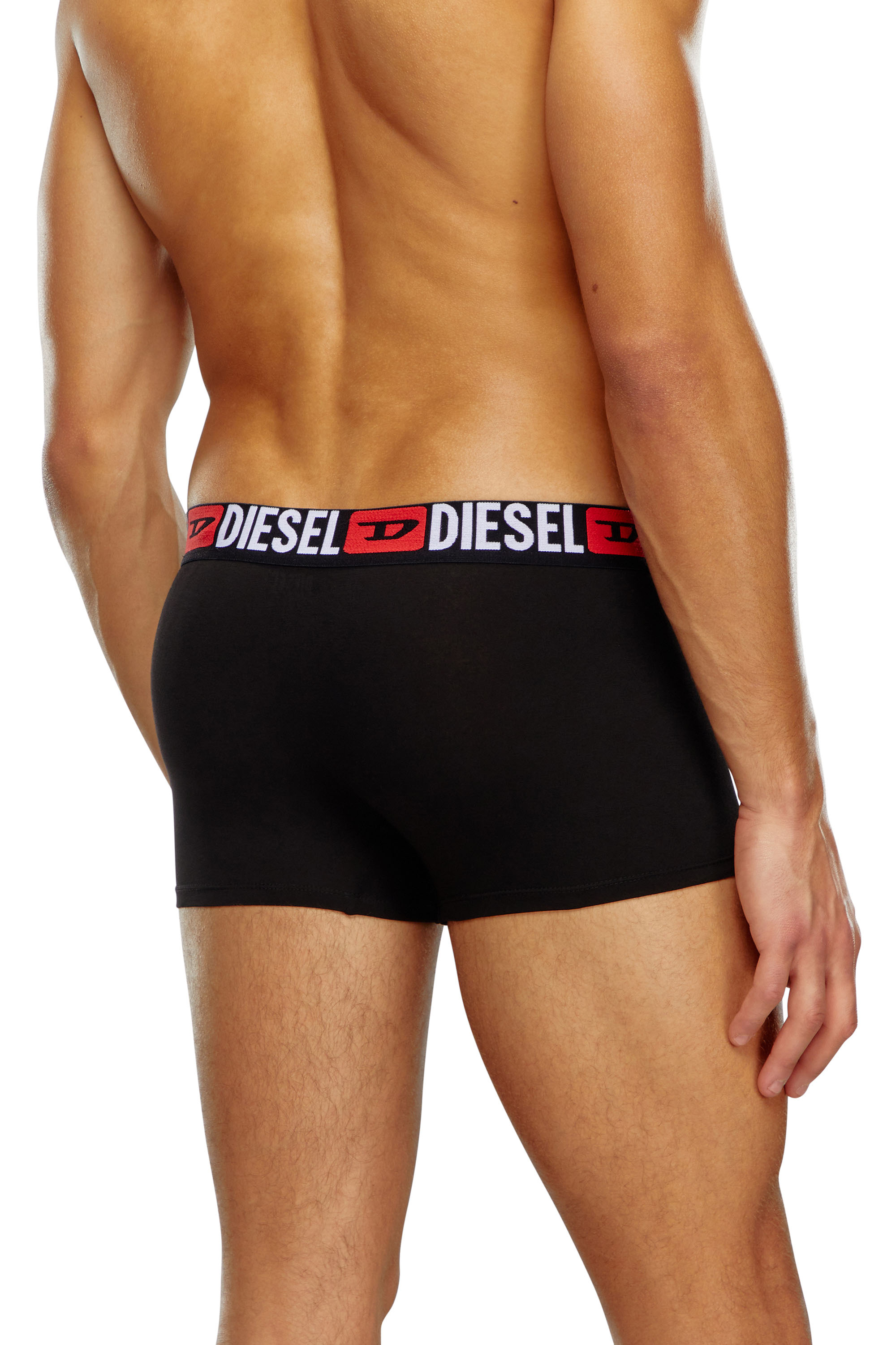 Diesel - UMBX-DAMIENTHREEPACK, Man's Three-pack of all-over logo waist boxers in Red/Grey - 3