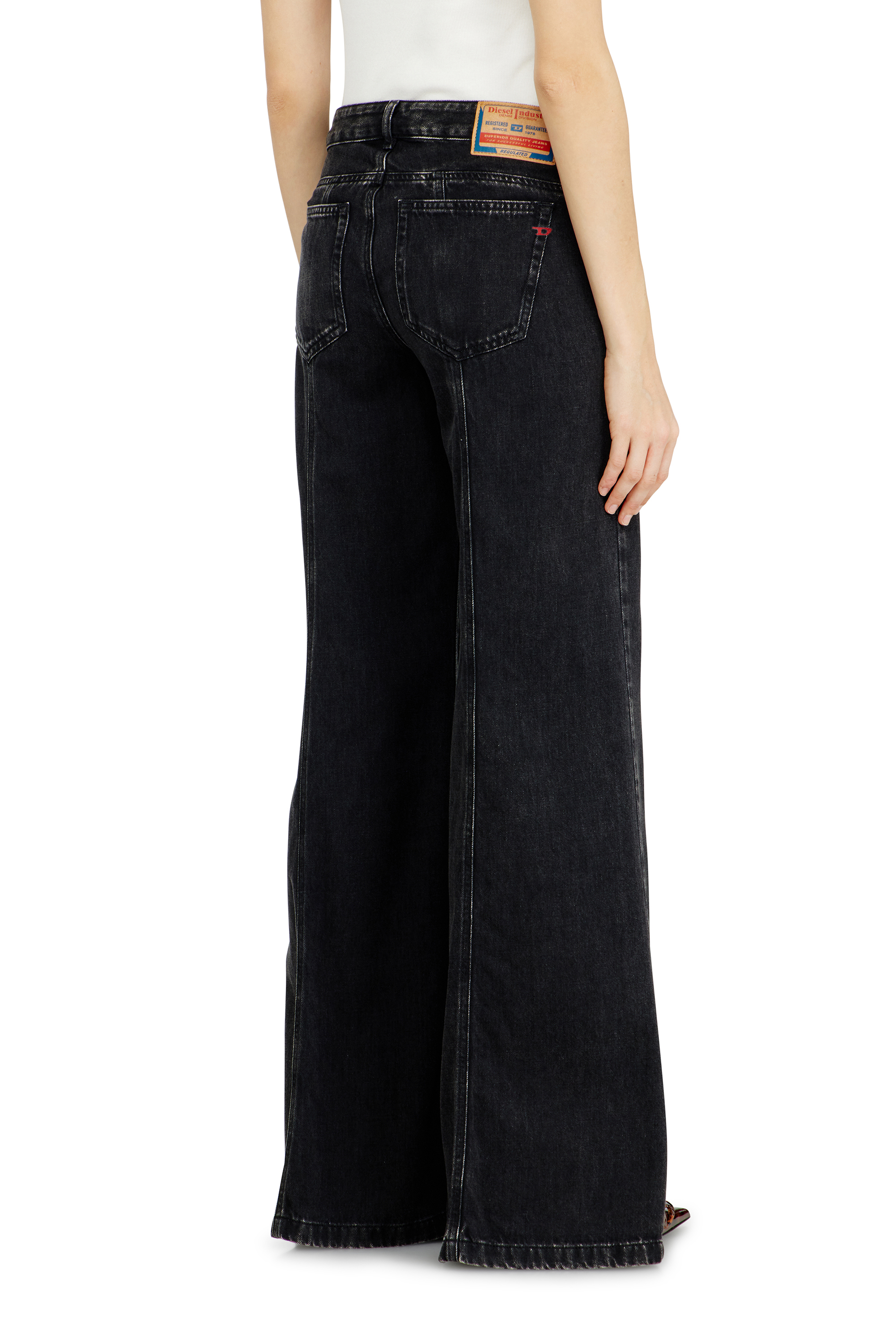 Diesel - Woman's Flare Jeans D-Akii 068HN, Black/Dark grey - 3