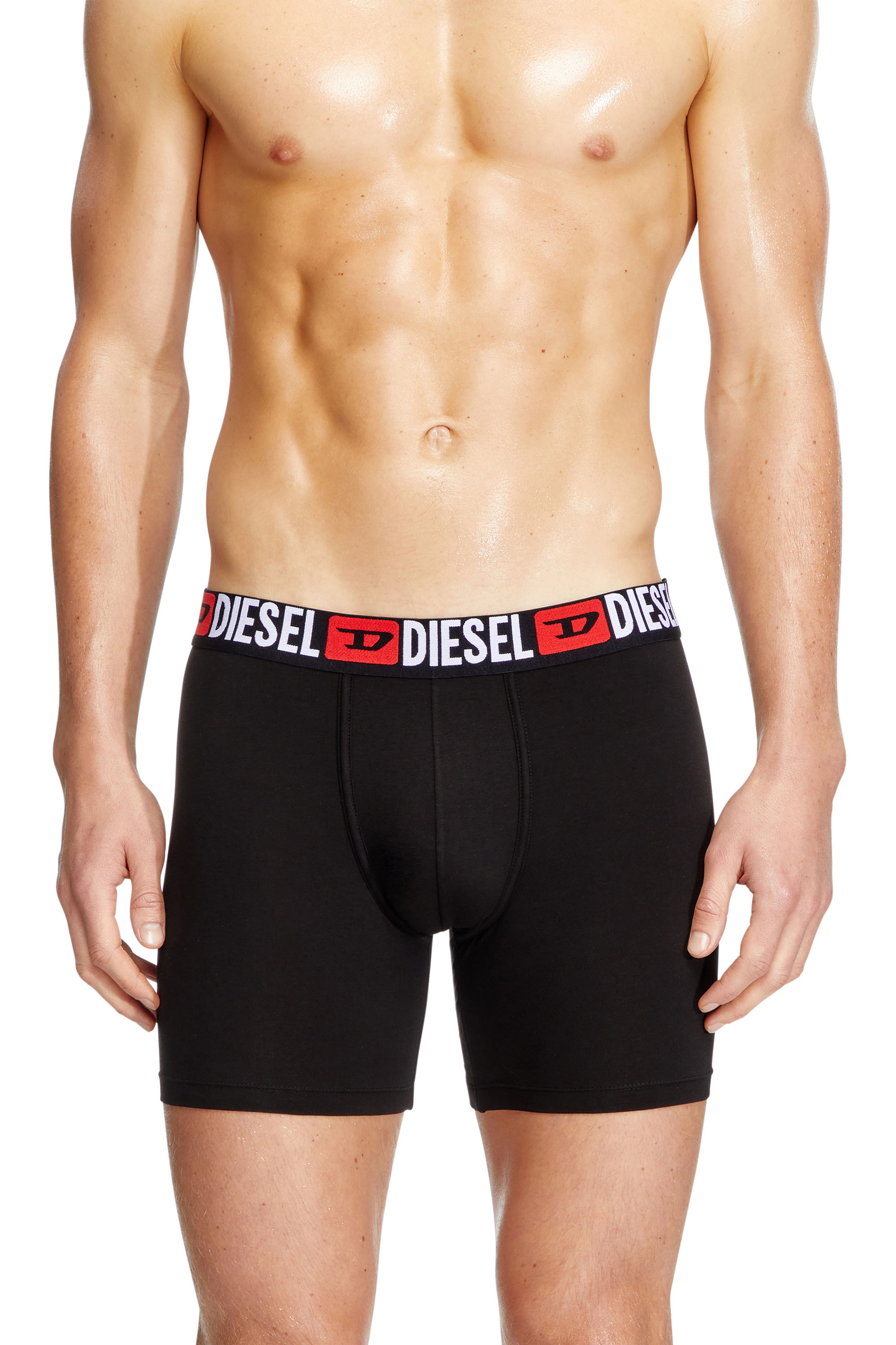 Diesel - MAX-D-CORE-3PACK, Man's Three-pack stretch cotton boxer briefs in Black - 2