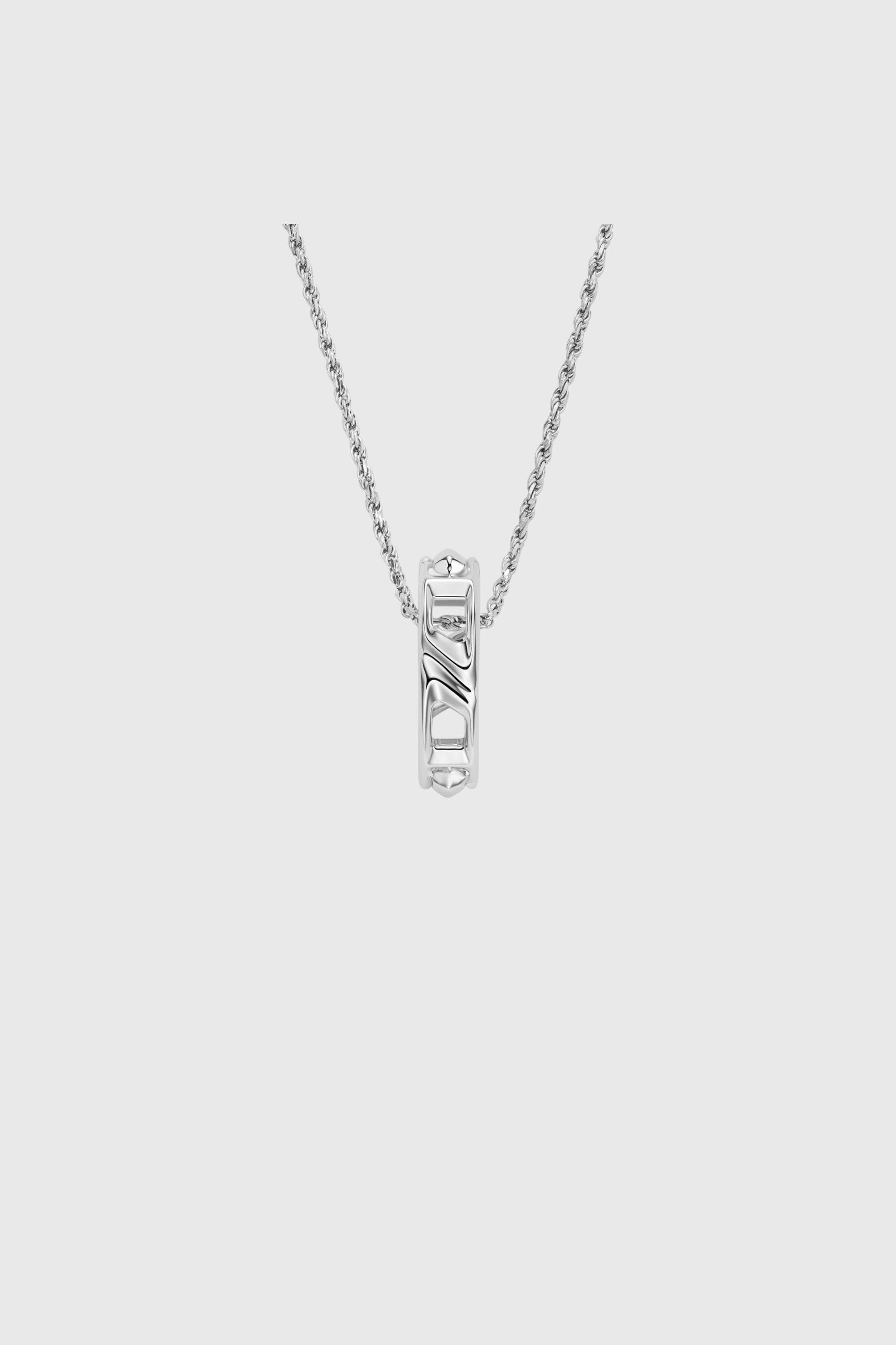 Diesel - DL1367040 STERLING SILVER JEWEL, Unisex's Sterling silver pendant necklace in Silver - 2