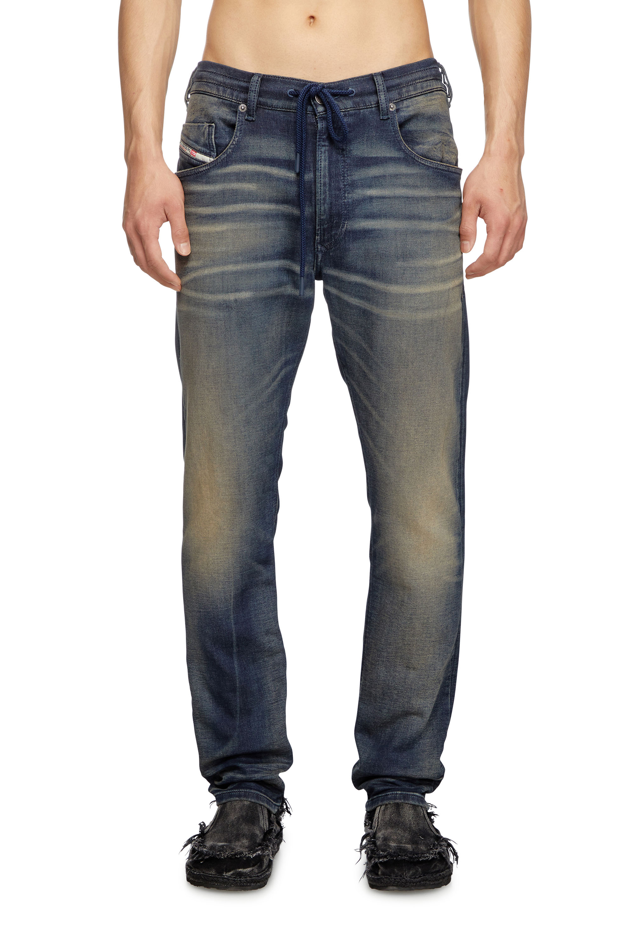 Diesel - Man's Regular 2030 D-Krooley Joggjeans® 068PM, Dark Blue - 1