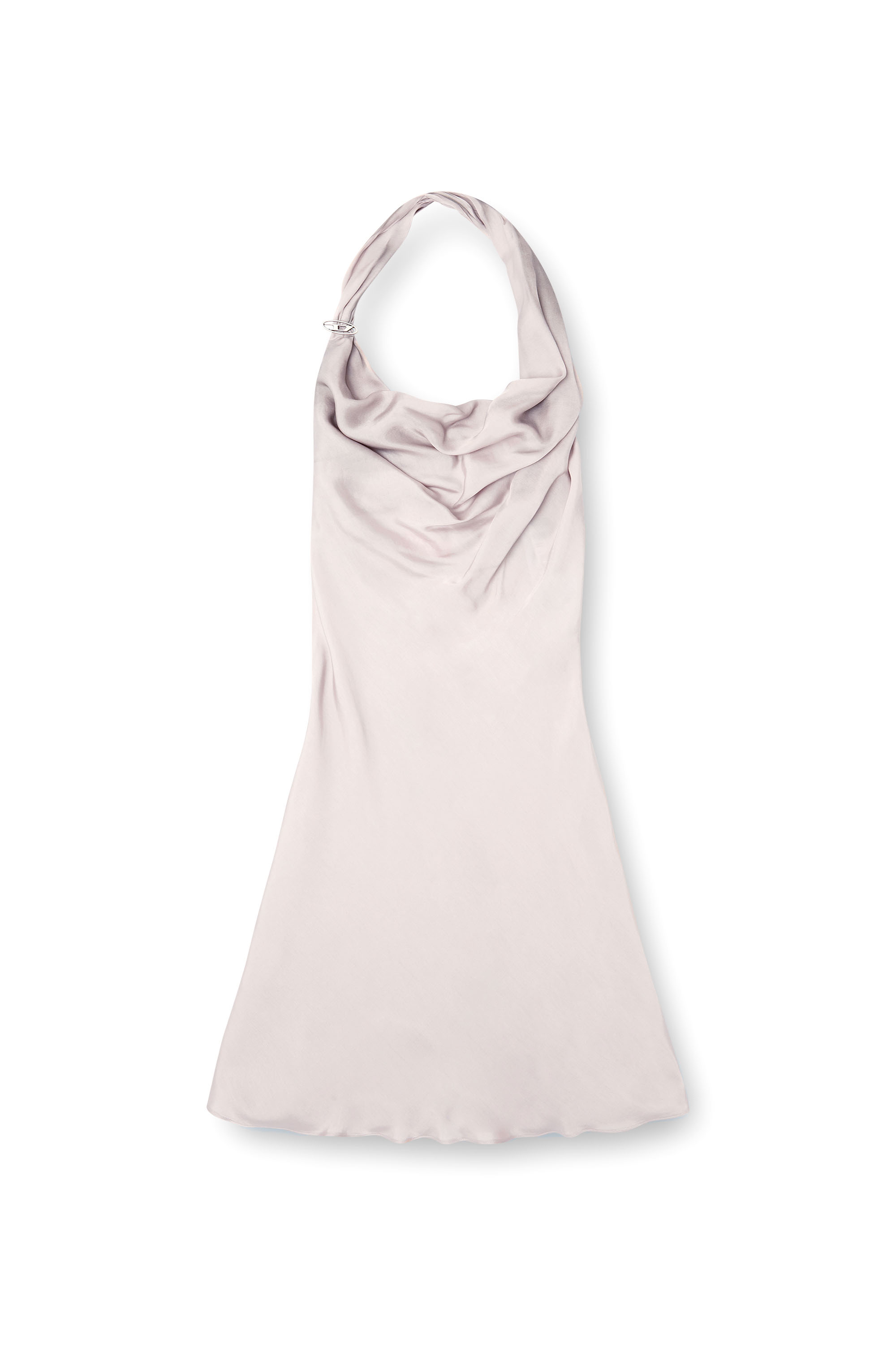 Diesel - D-ESTINY, Woman's Bias cut dress with asymmetrical hem in Lilac - 3