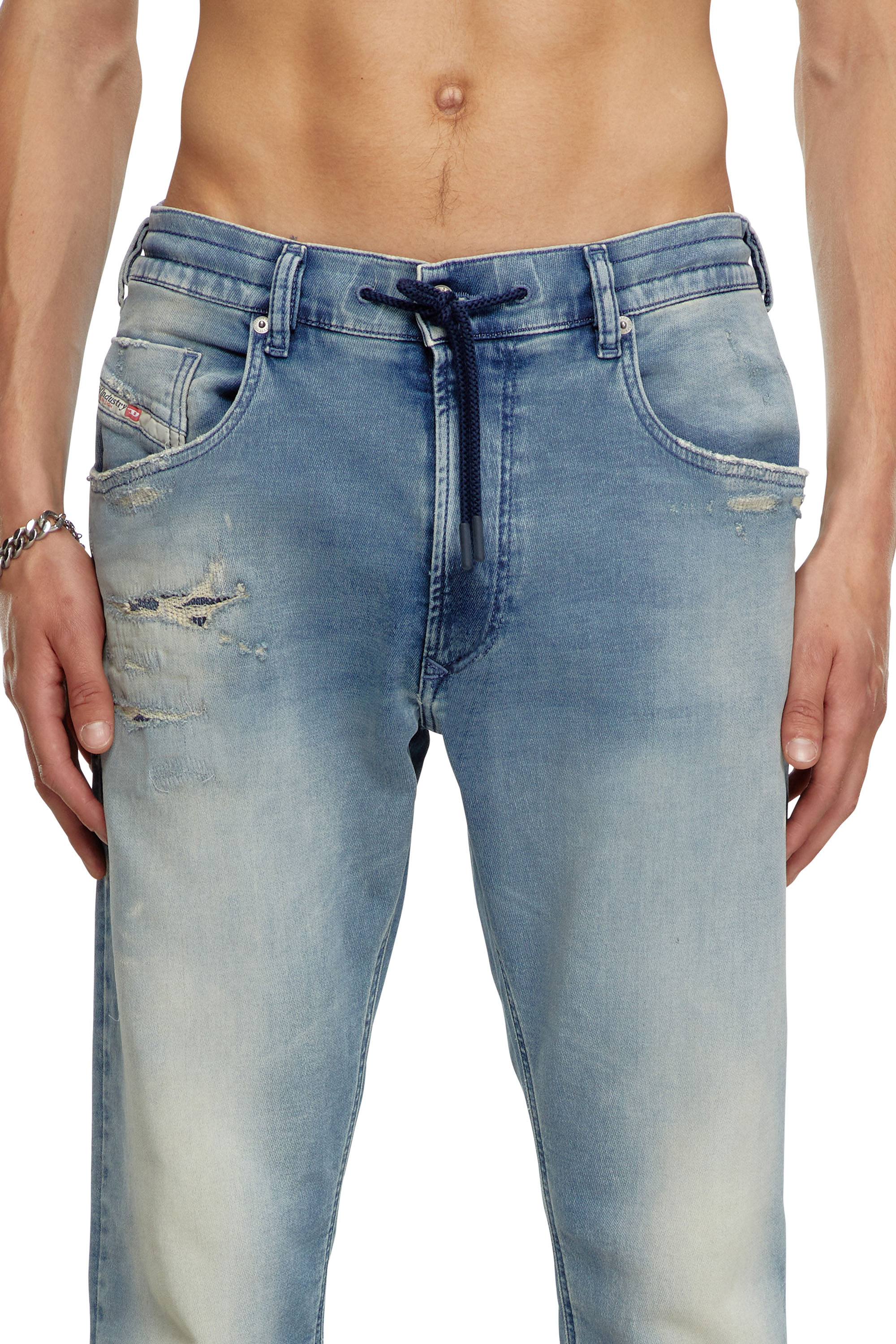 Diesel - Man's Regular 2030 D-Krooley Joggjeans® 068MF, Light Blue - 5