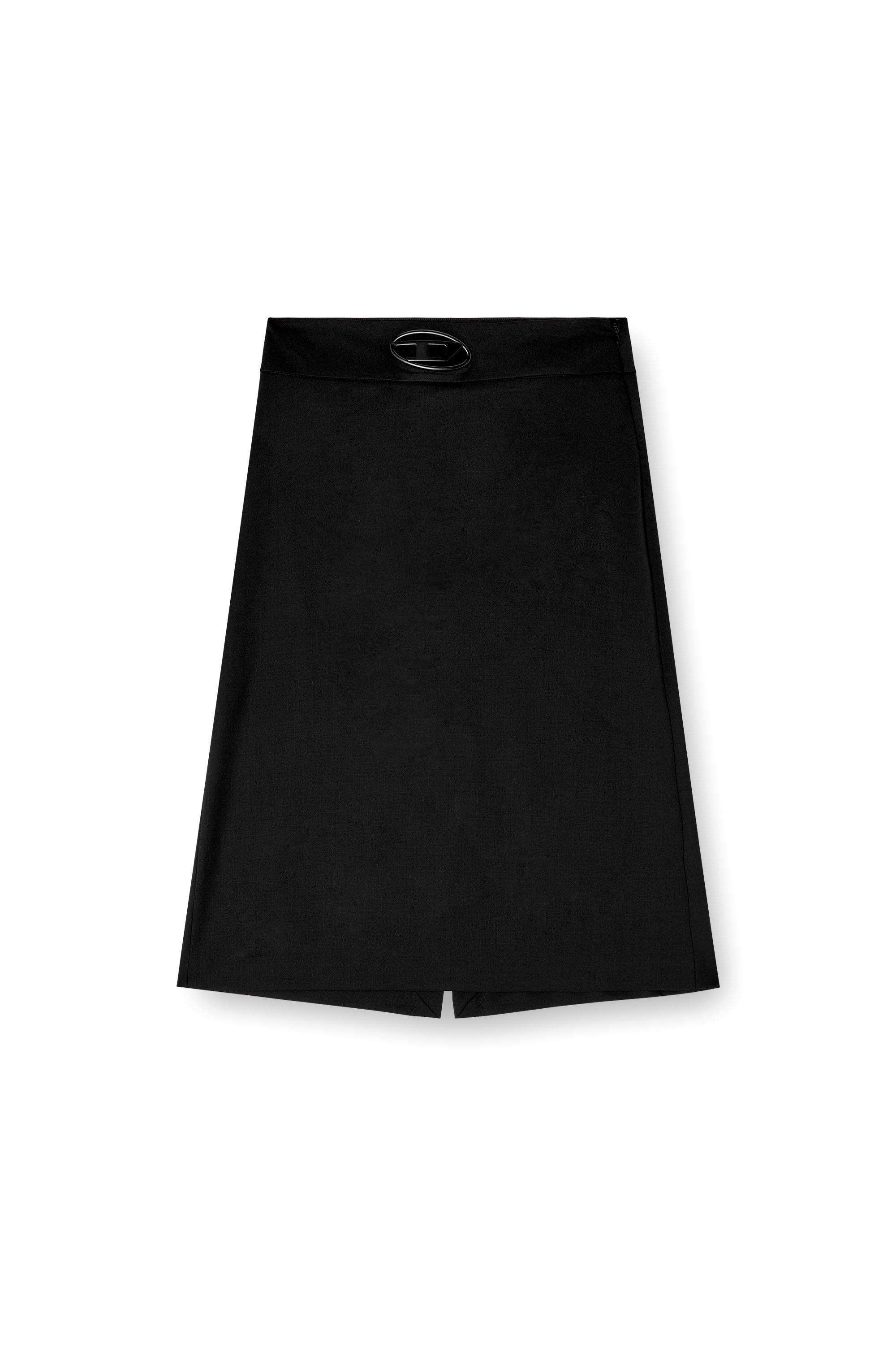 Diesel - O-SEUS, Woman's A-line midi skirt in Black - 3