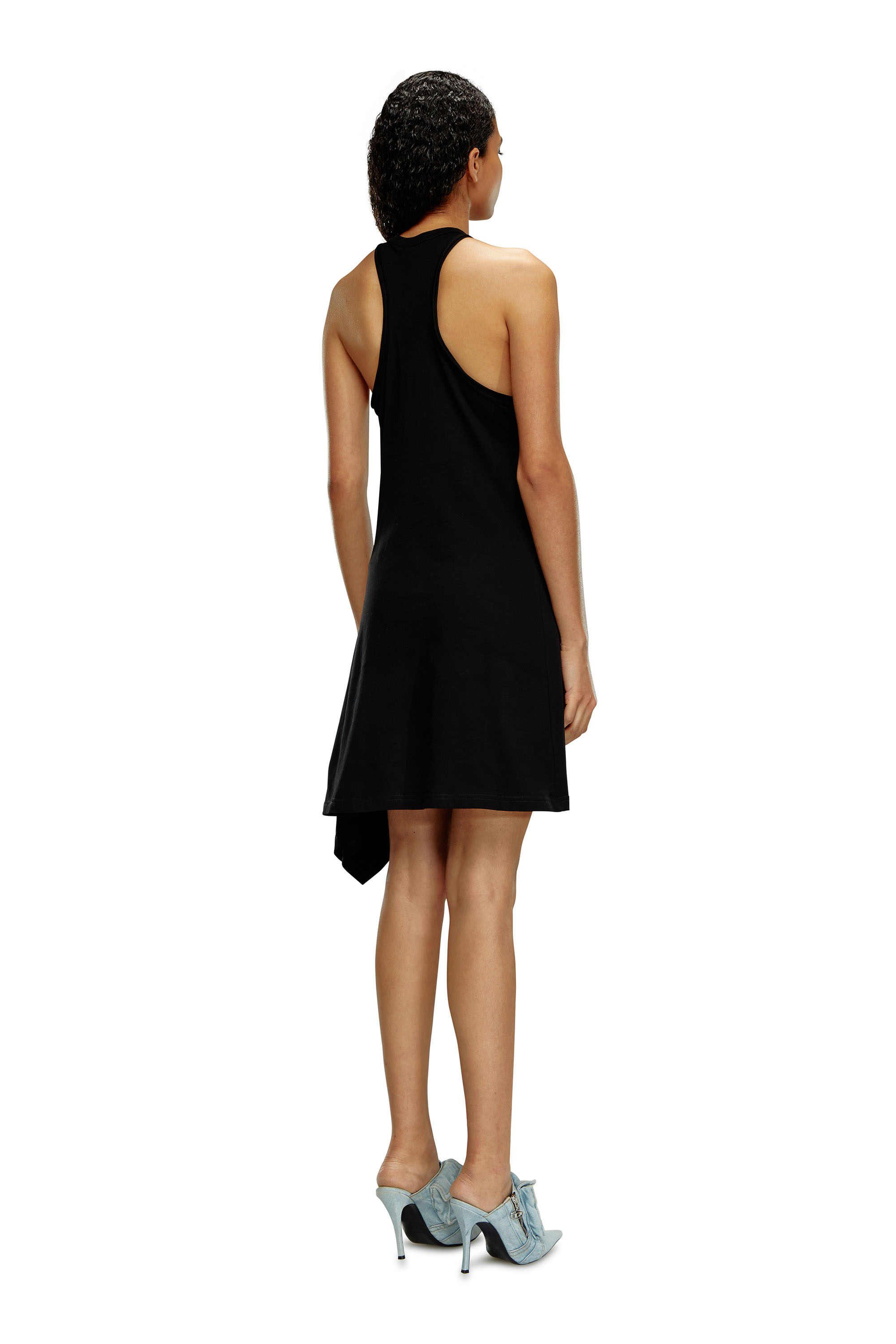 Diesel - D-ZELIE, Woman Short halterneck dress in printed jersey in Black - Image 3