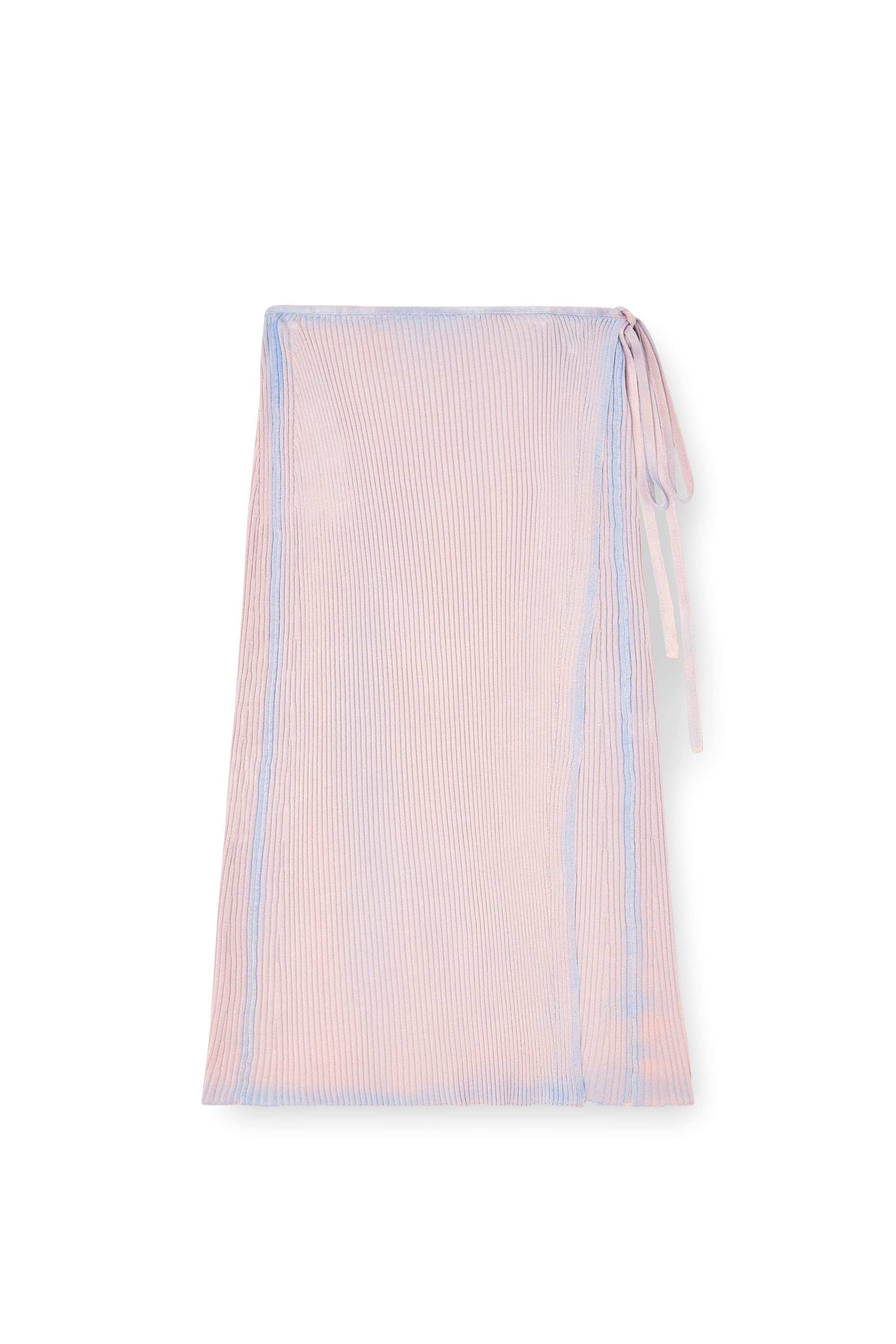 Diesel - M-VIGO, Woman's Wrap skirt in double-dyed rib-knit in Pink - 2