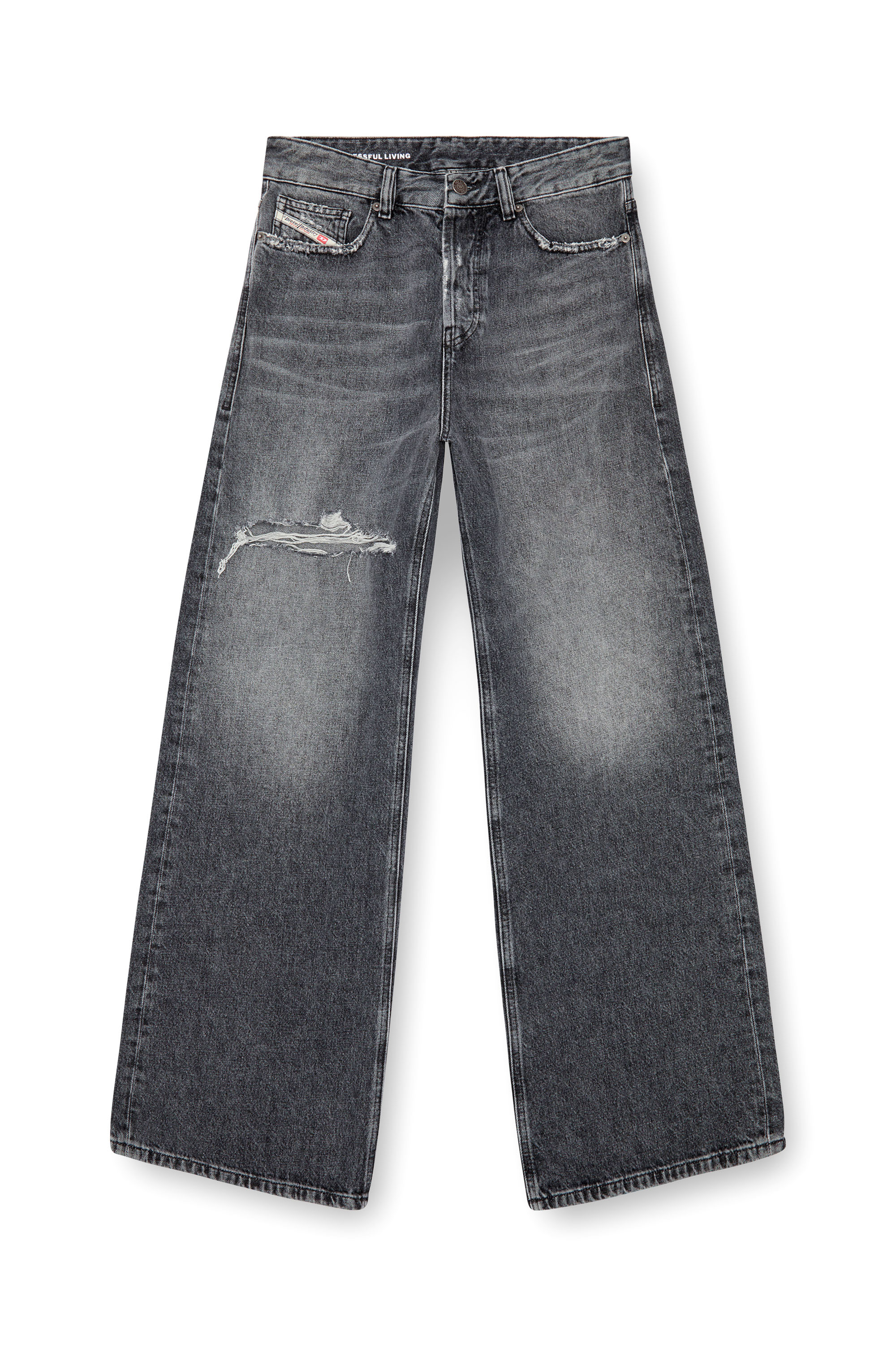 Diesel - Woman Straight Jeans 1996 D-Sire 007X4, Black/Dark grey - Image 5