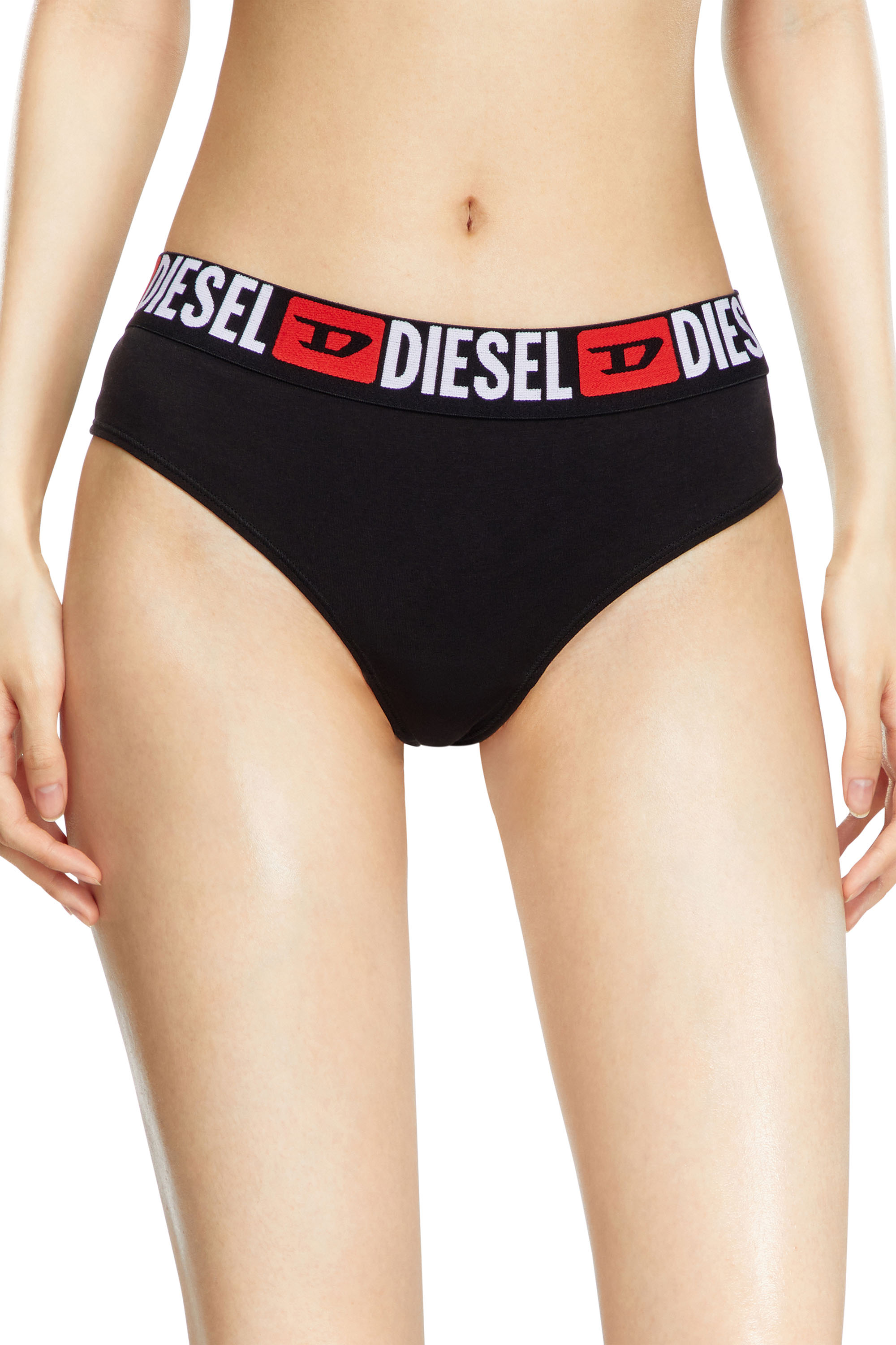 Diesel - UFST-STARS-THREEPACK, Woman 3-pack thongs with logo waist in Black - Image 2