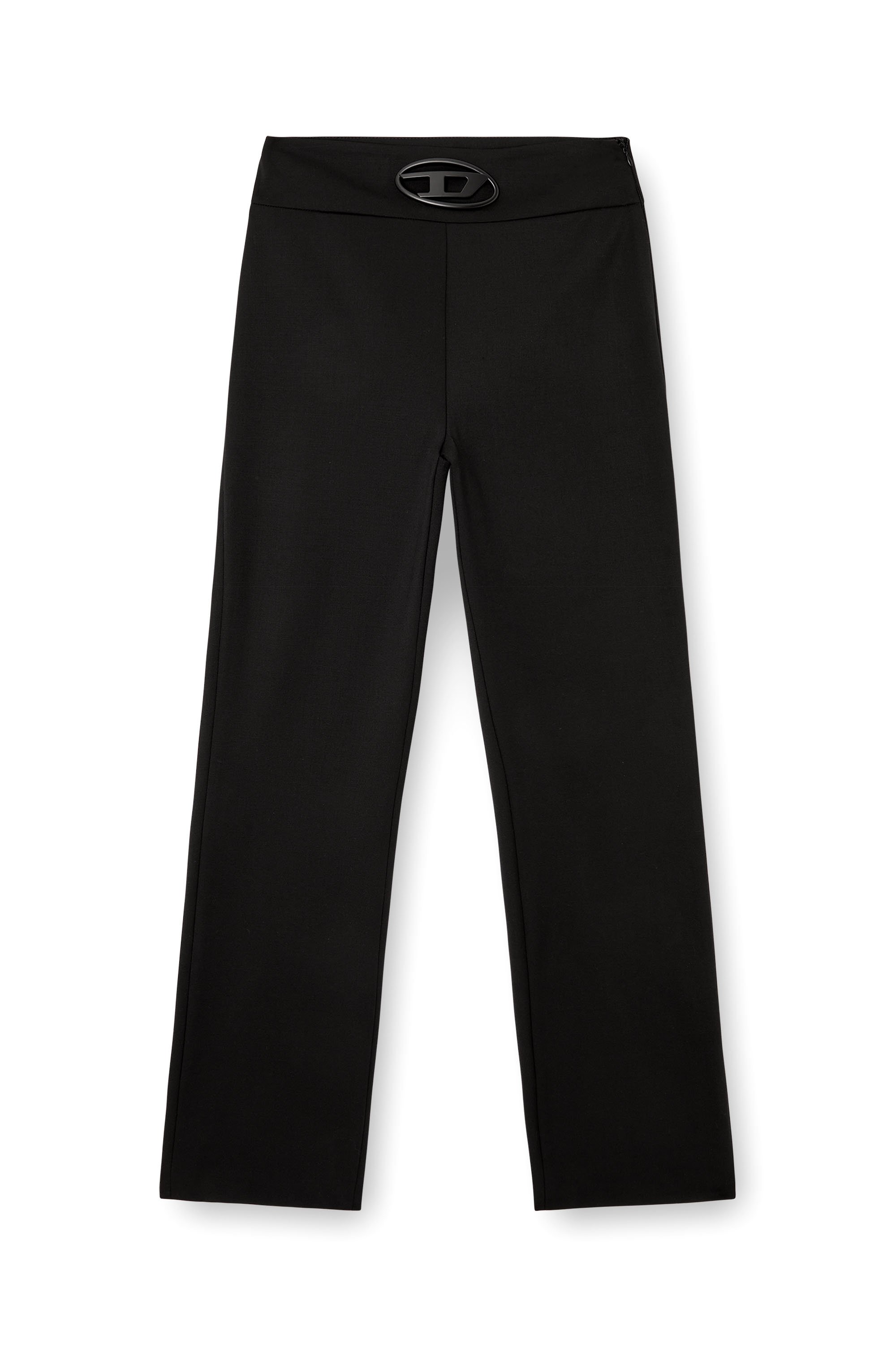 Diesel - P-ERSY, Woman's High waisted wool twill pants in Black - 5