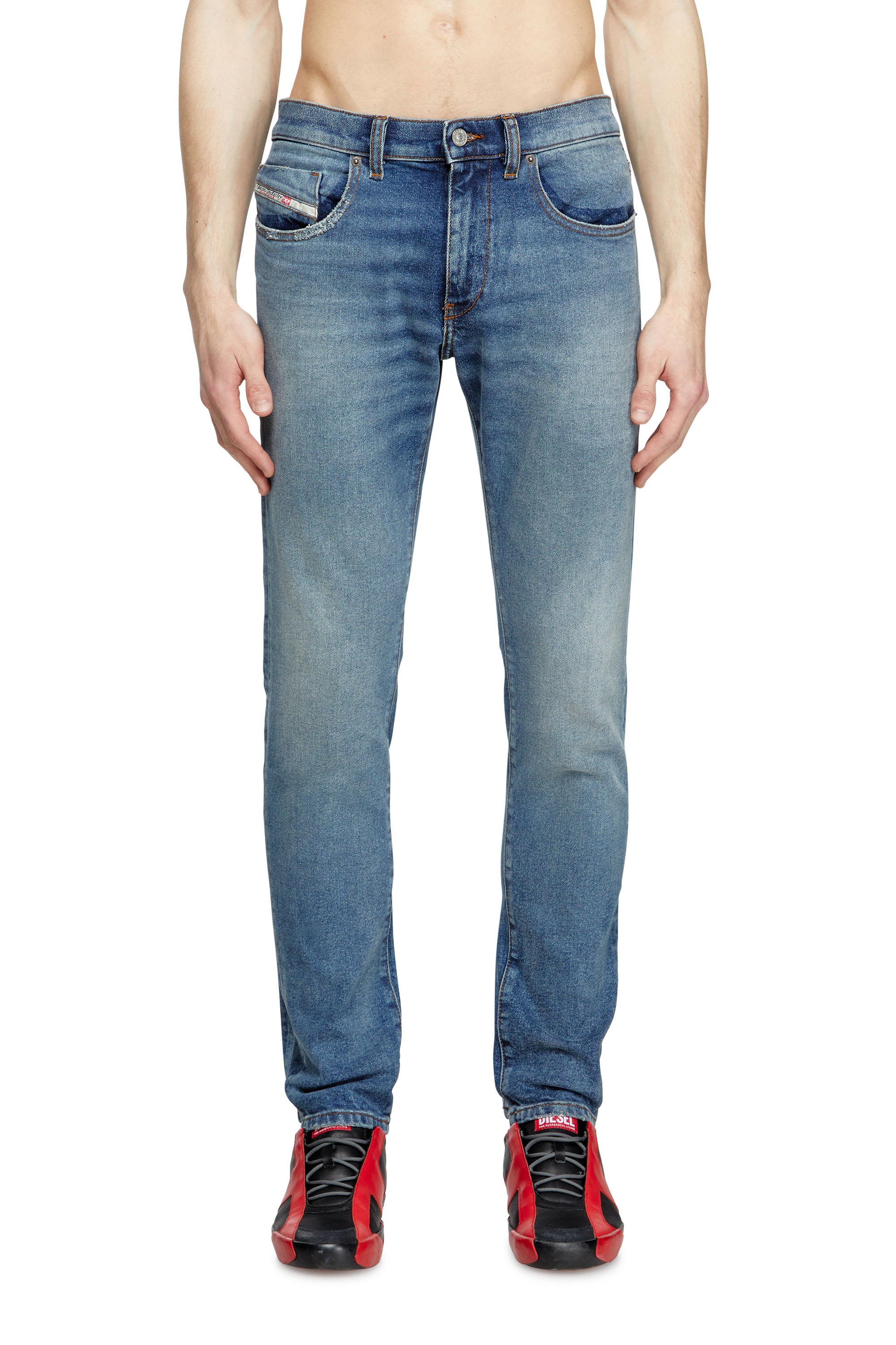 Diesel - Man's Slim Jeans 2019 D-Strukt 0DBEF, Medium blue - 3