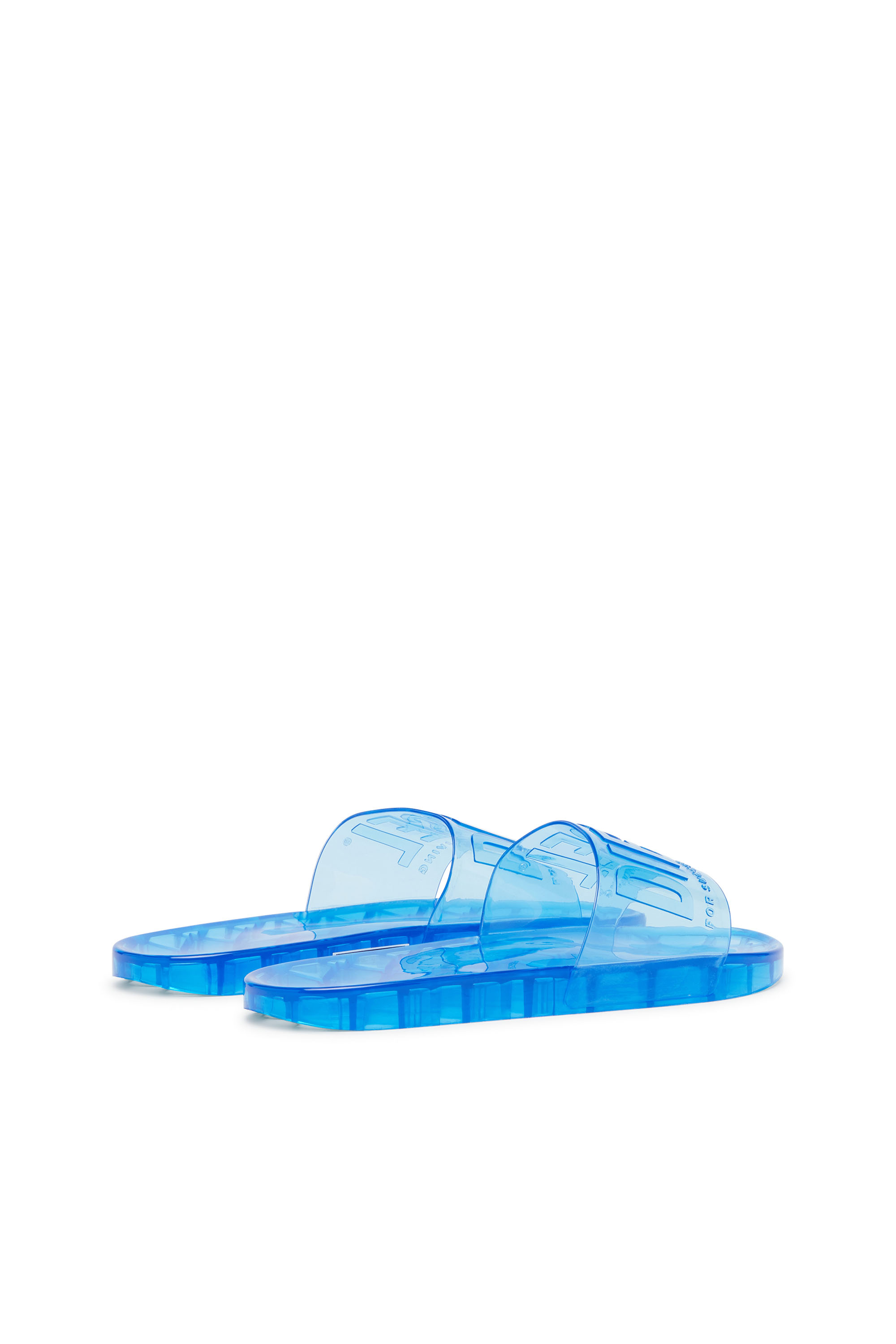 Diesel - SA-KARAIBI GL X, Woman Sa-Karaibi-Pool slides in clear PVC in Blue - Image 3