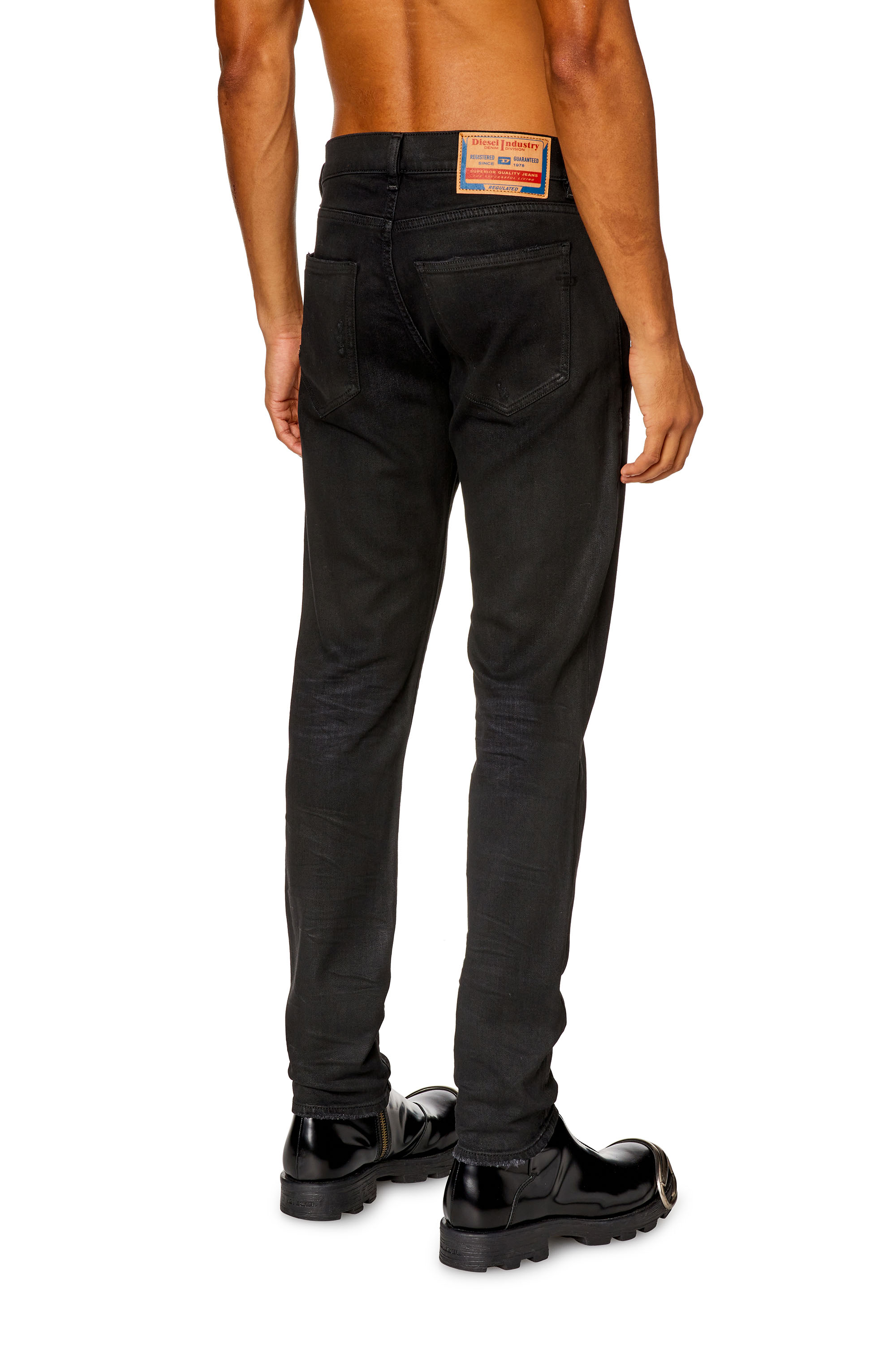 Diesel - Man Slim Jeans 2019 D-Strukt 09I19, Black/Dark grey - Image 3