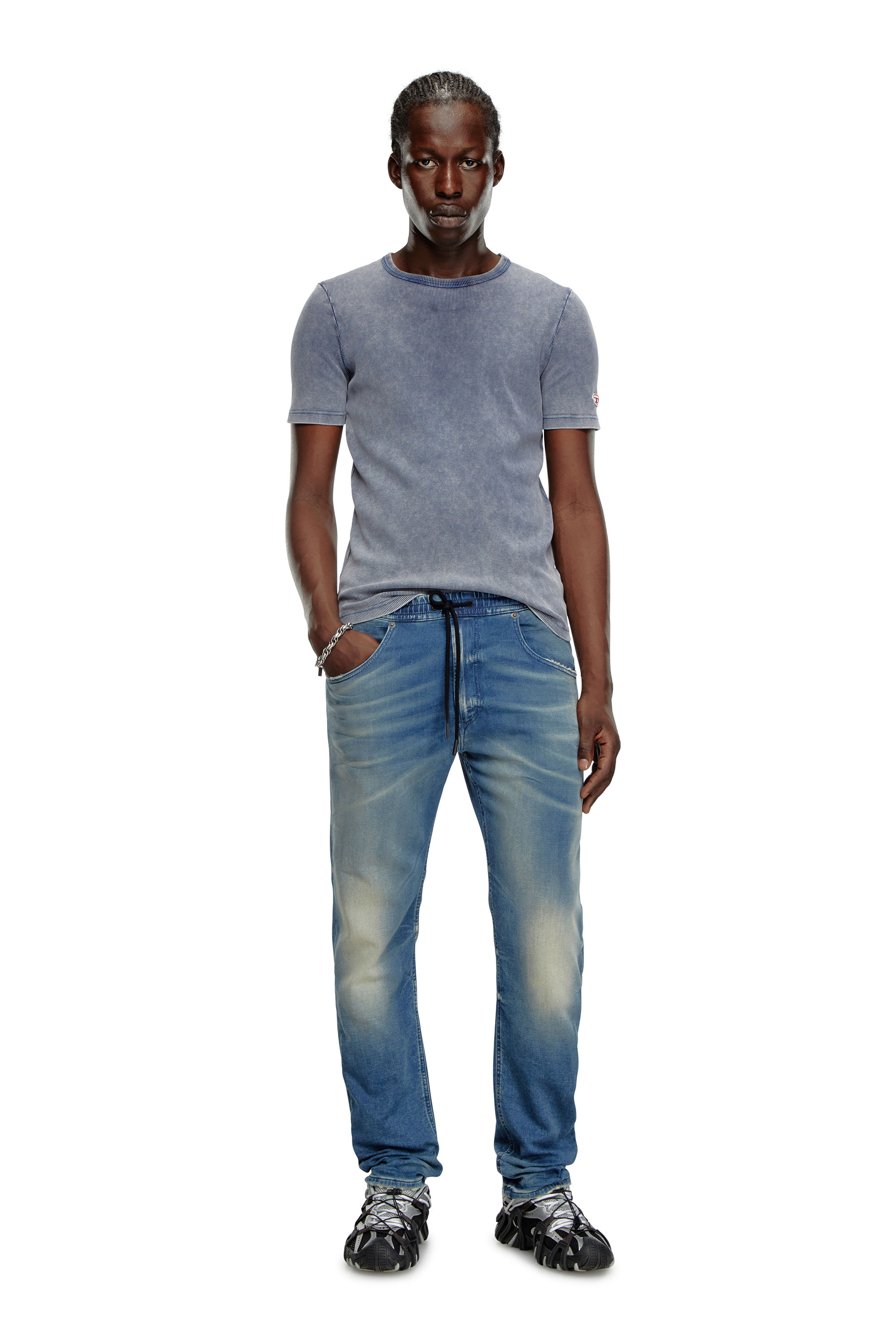 Diesel - Man's Regular 2030 D-Krooley Joggjeans® 068MG, Medium blue - 4