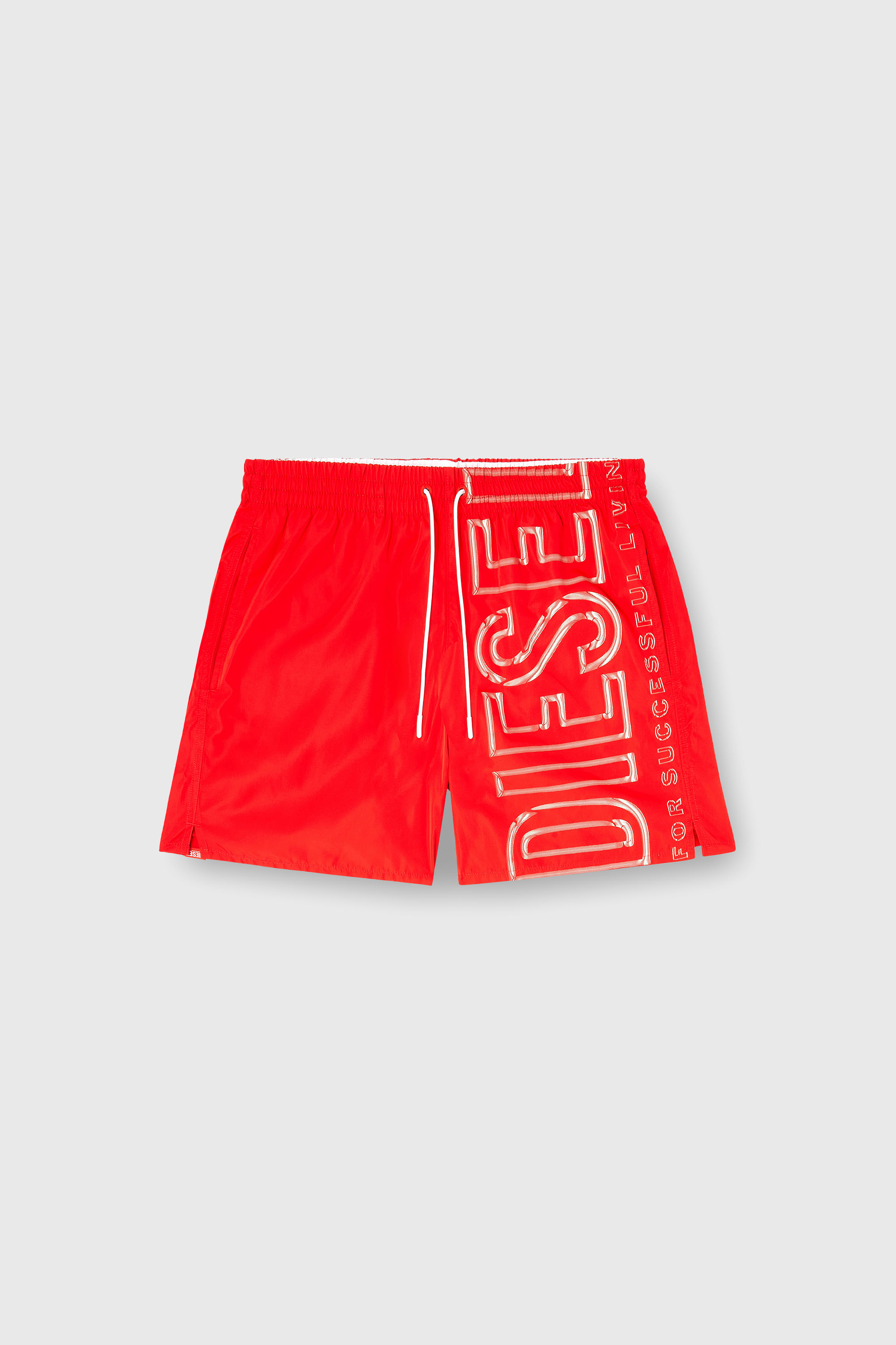 Diesel - SOCCER-41-D-CORE, Man's Swim shorts with oversized logo print in Red - 4