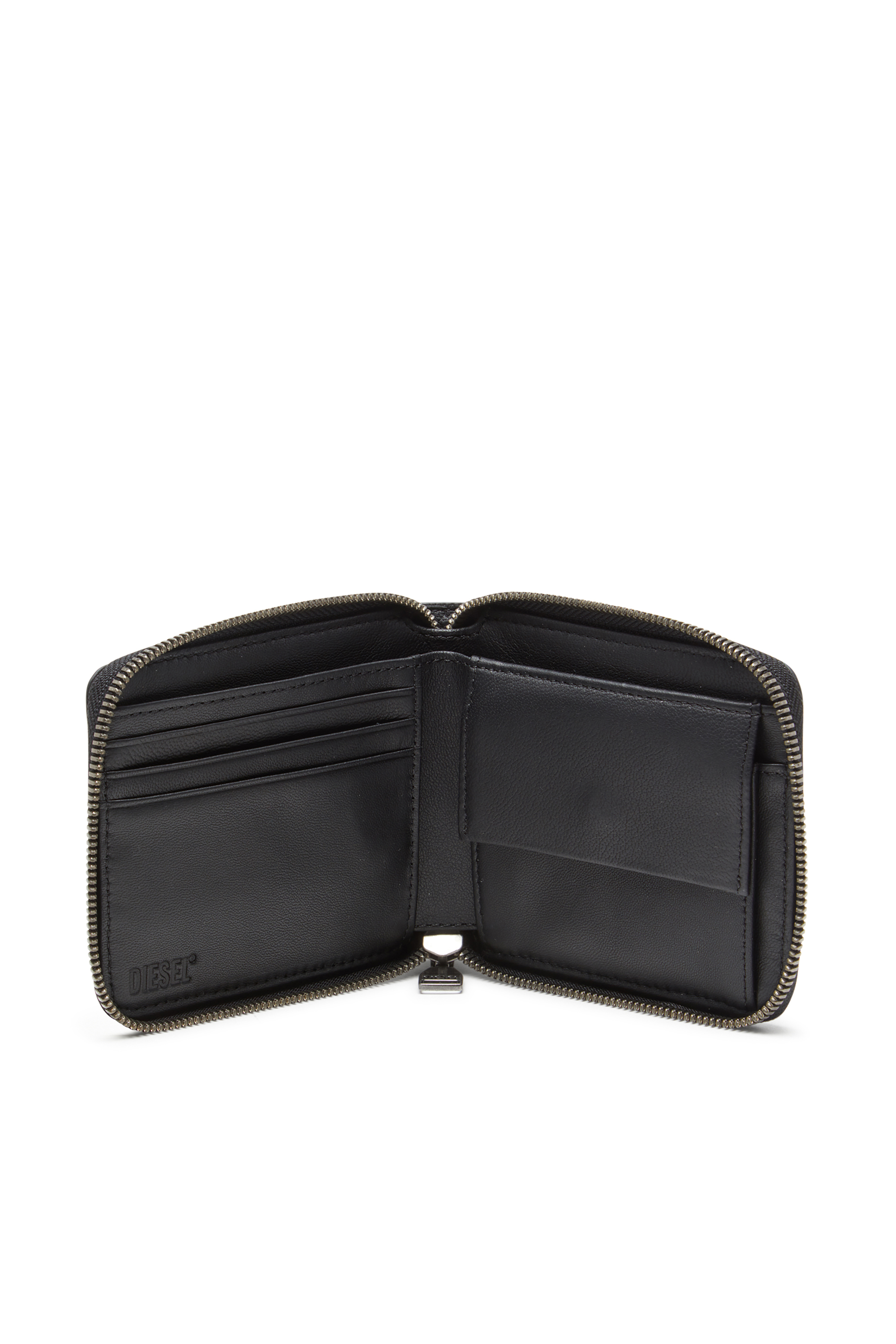 Diesel - DSL 3D- BI FOLD COIN ZIP XS, Man's Zip wallet in Black - 3
