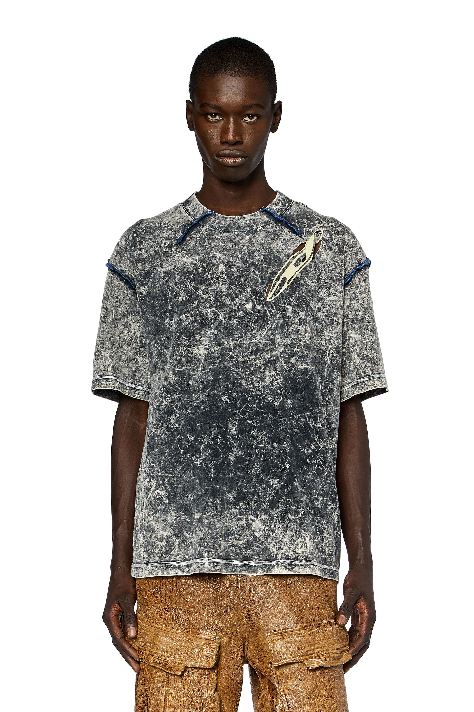 Diesel - T-WASHVOLKK, Black - Image 1