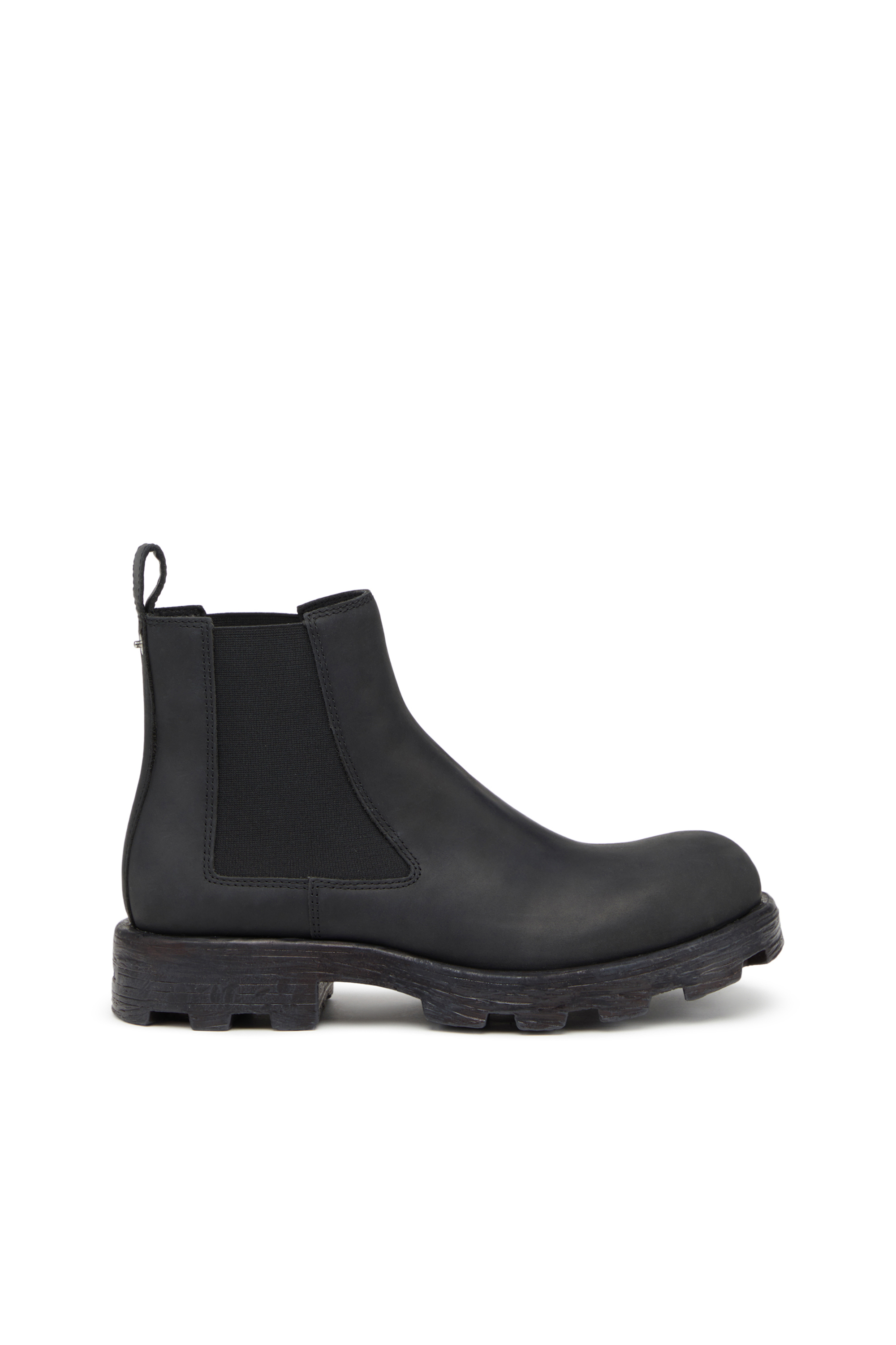 Diesel - D-HAMMER LCH, Man D-Hammer LCH - Chelsea boots in waxed nubuck leather in Black - Image 1