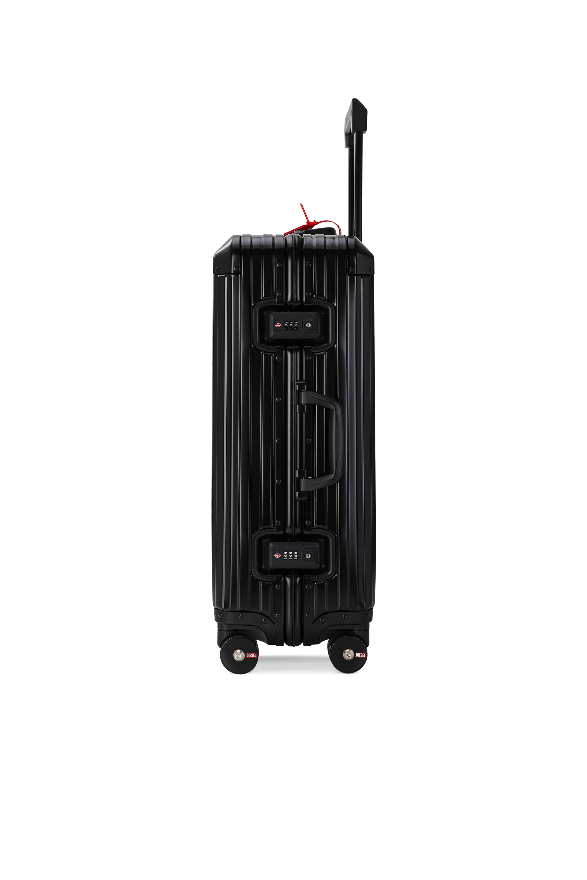 Diesel - DIESEL ALUMINUM TROLLEY- DSL002, Unisex's Aluminum suitcase size M in Black - 4