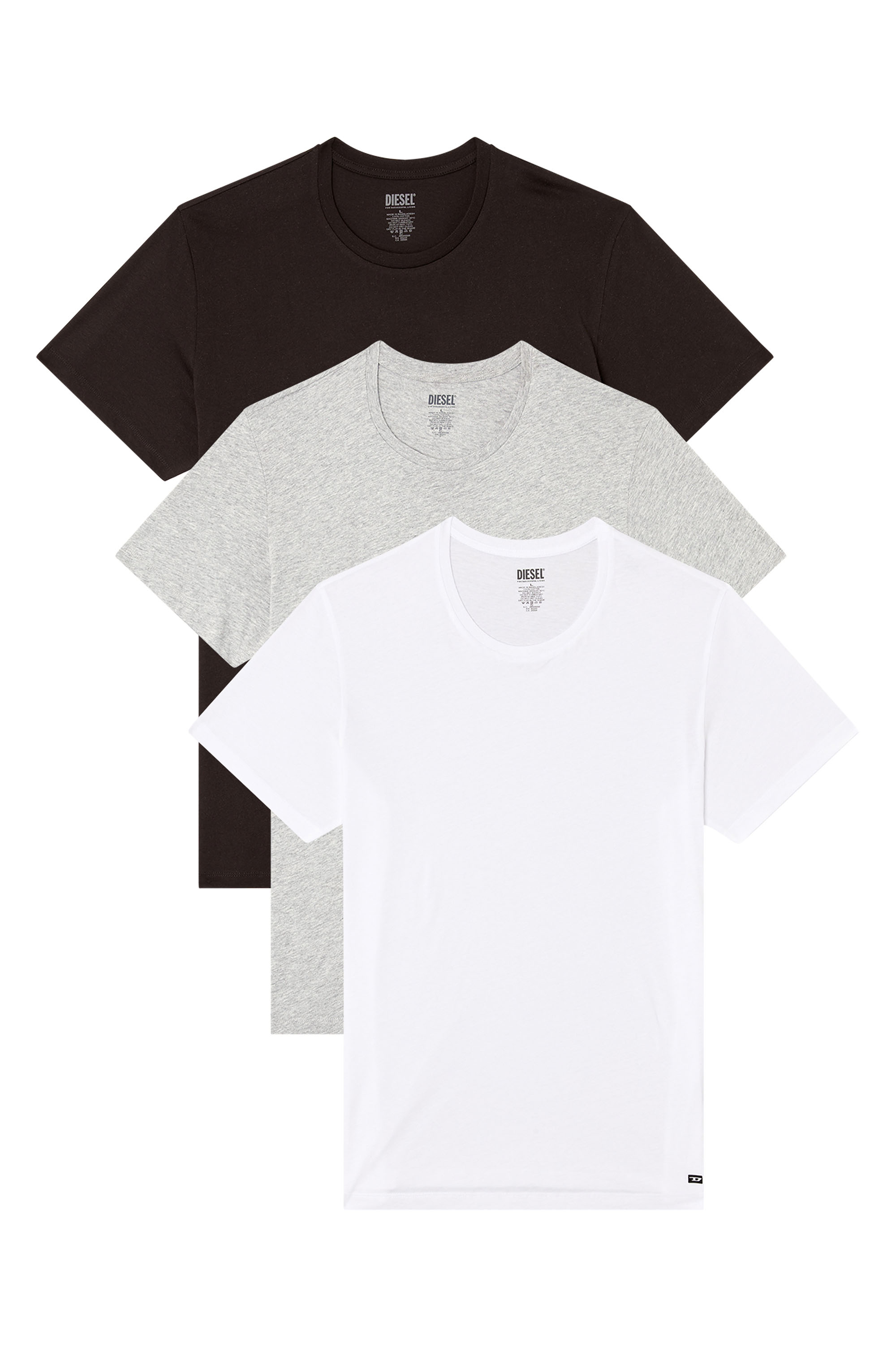 Diesel - RANDAL-D-BOX-3PACK, Man's Three-pack of T-shirts in Grey/Black - 2