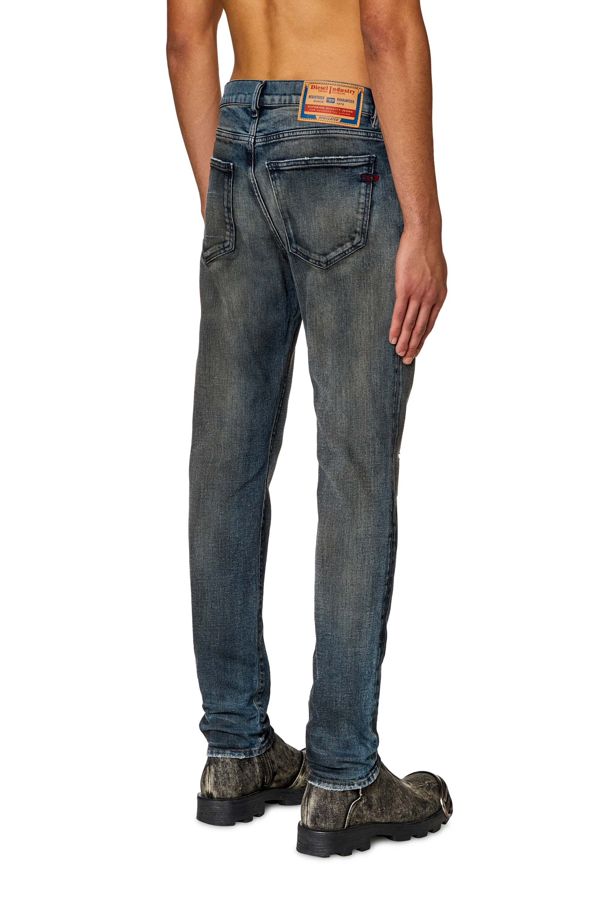 Diesel - Man Slim Jeans 2019 D-Strukt 09H54, Dark Blue - Image 3