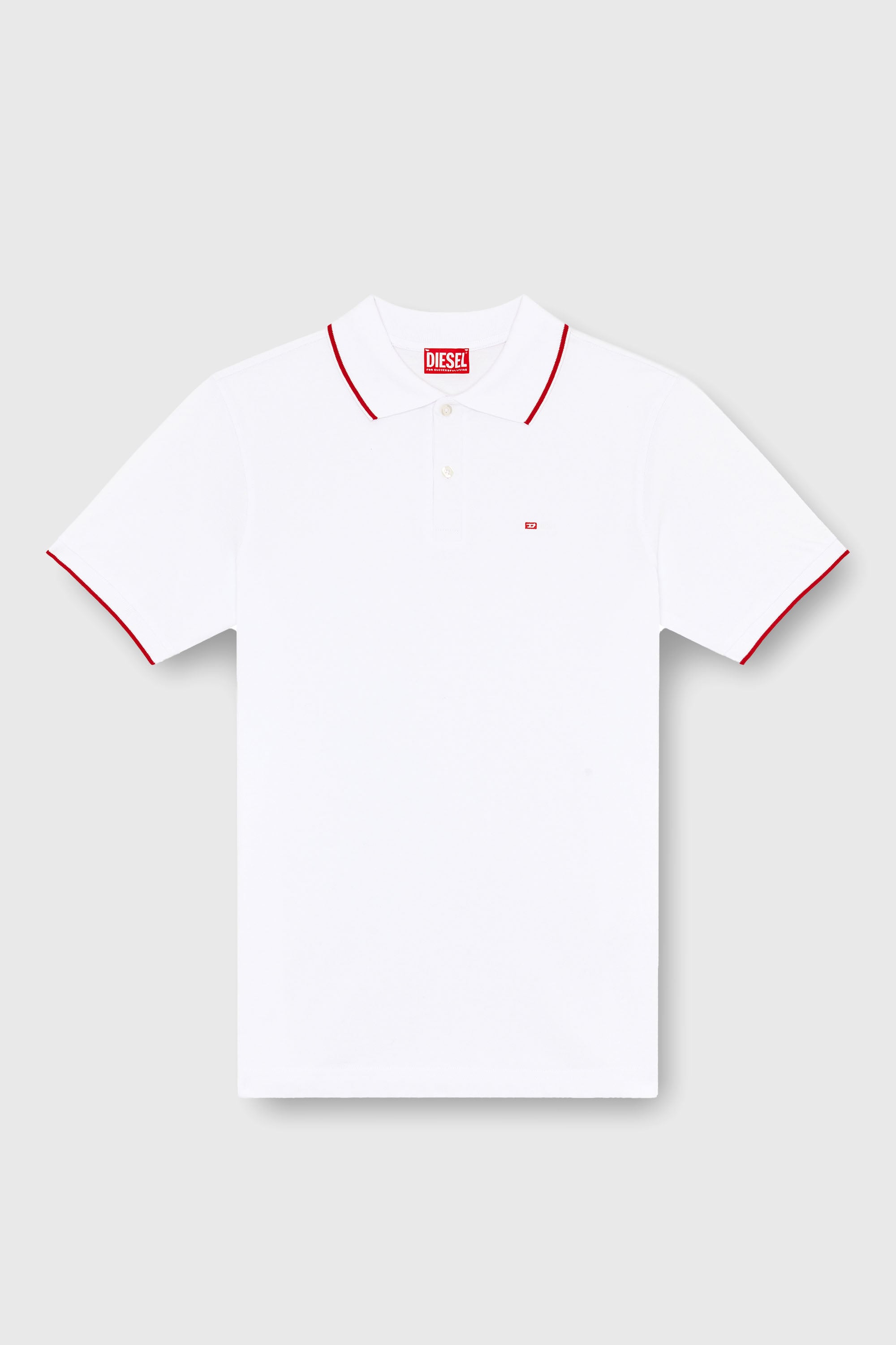 Diesel - T-FERRY-MICRODIV, Man's Polo shirt with micro Diesel embroidery in White - 2