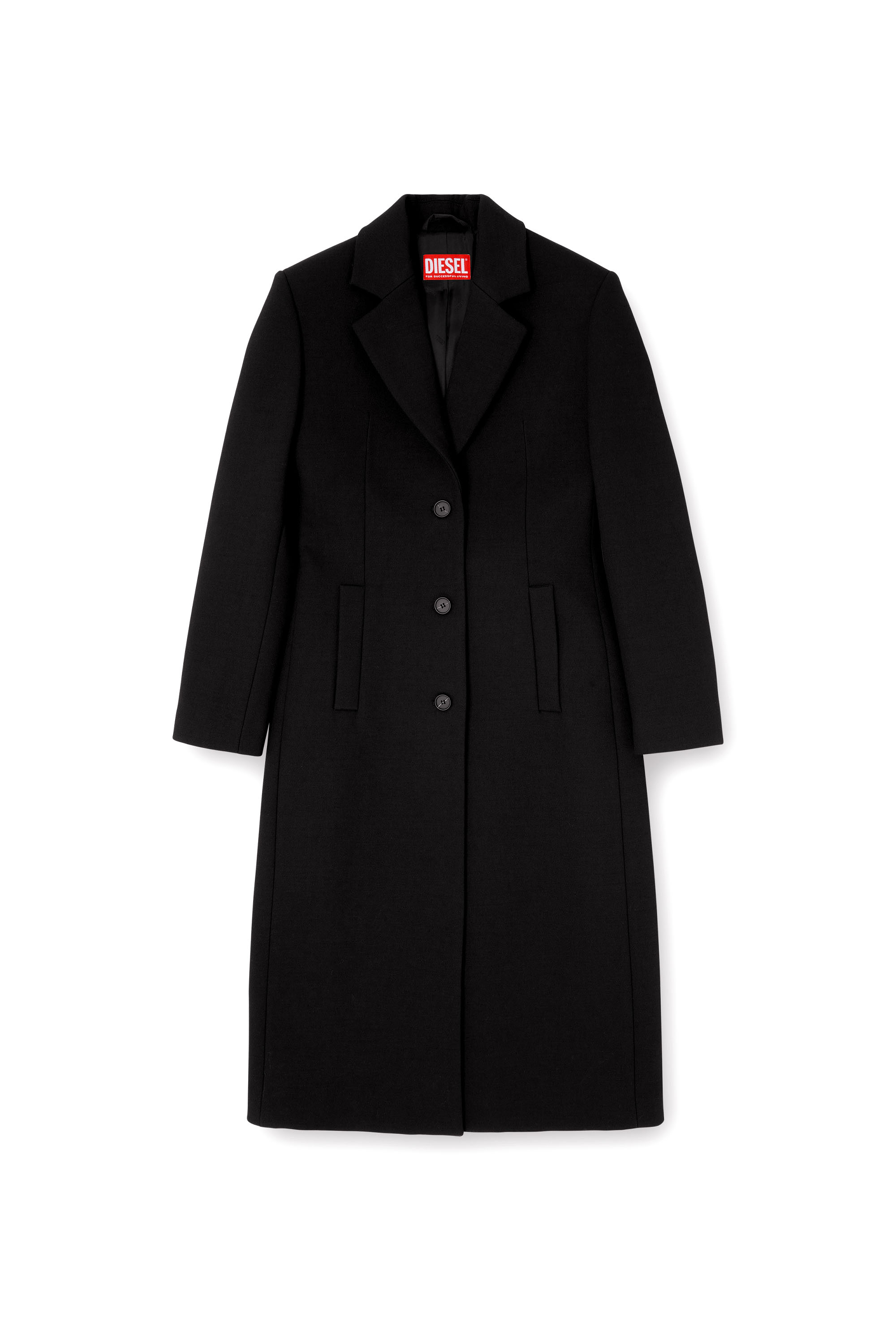 Diesel - G-ALLAN, Woman's Long hourglass coat in Black - 2