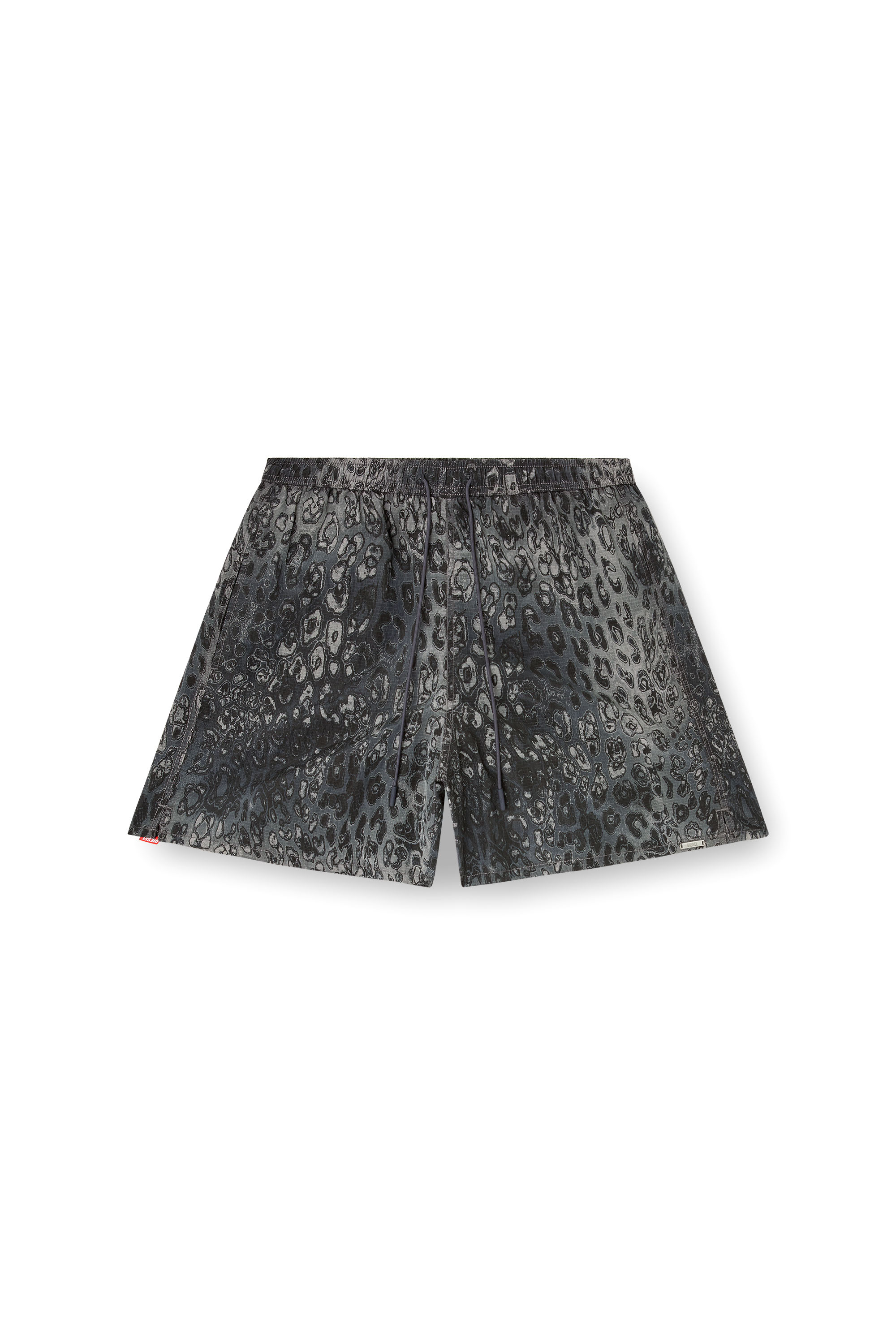 Diesel - SOCCER-41-UTLT, Man's Swim shorts with animalier print in Grey - 3