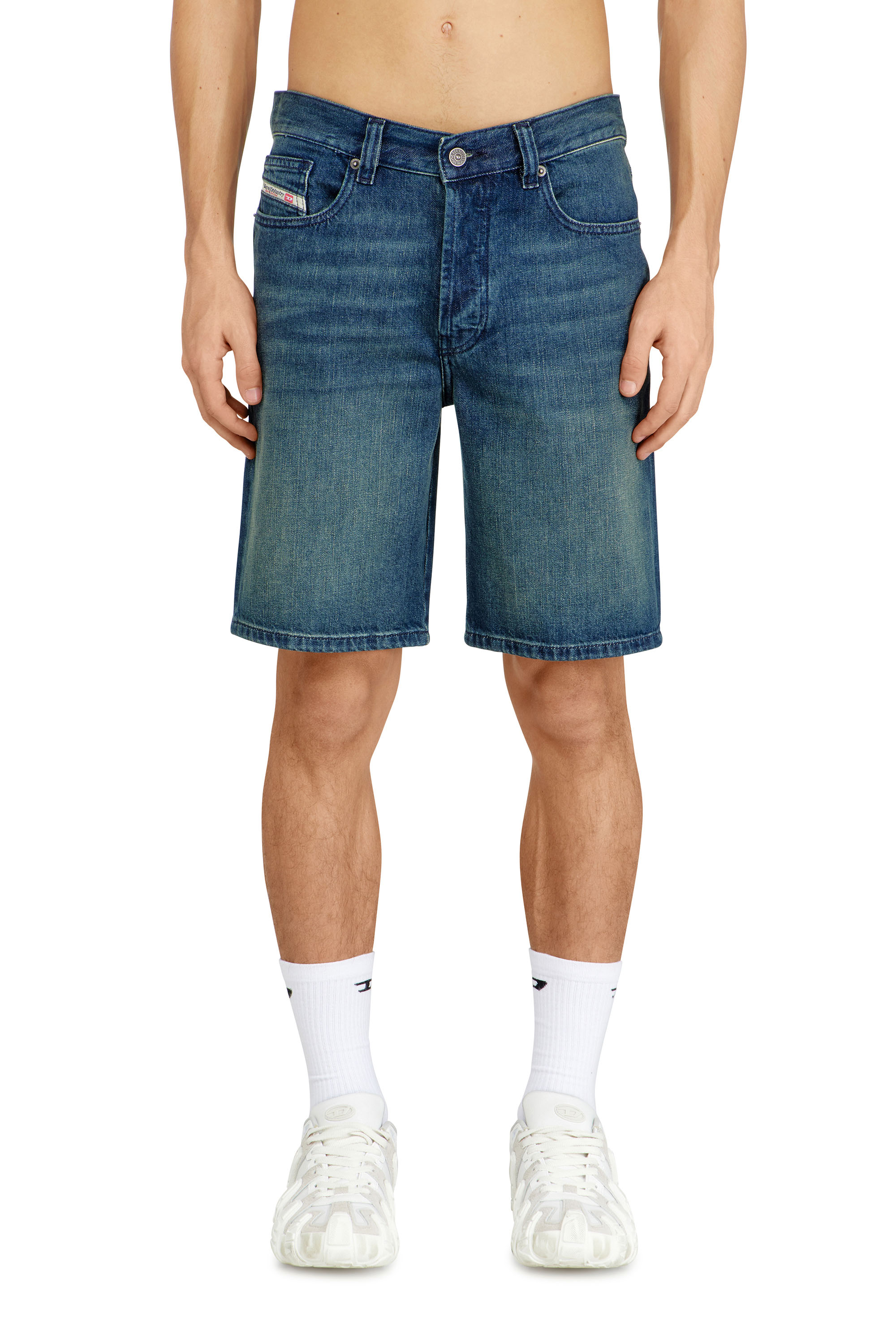 Diesel - REGULAR-SHORT, Man's Denim shorts with a clean look in Blue - 1