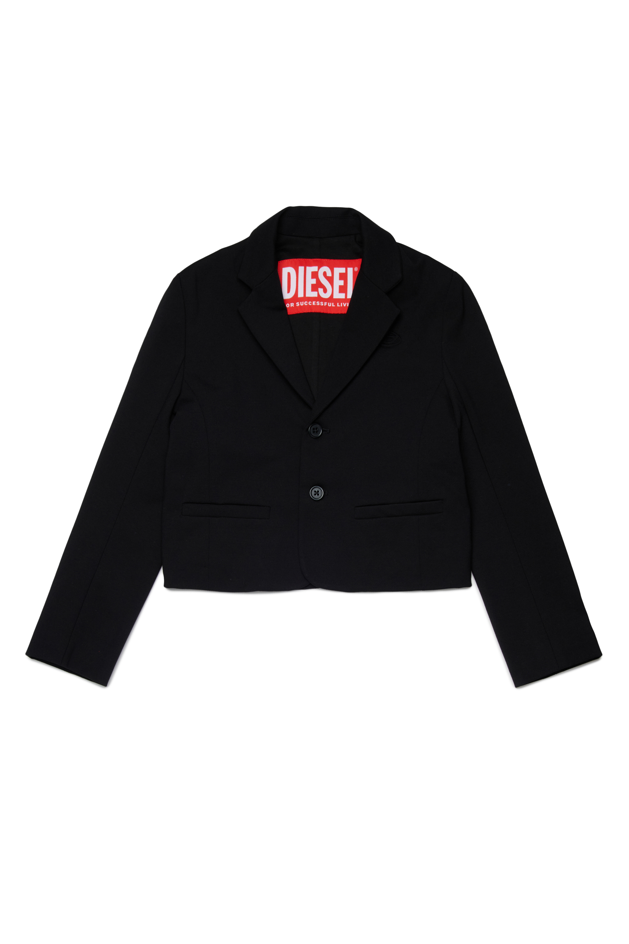 Diesel - JDAMY, Woman's Cropped blazer with welt pockets in Black - 1
