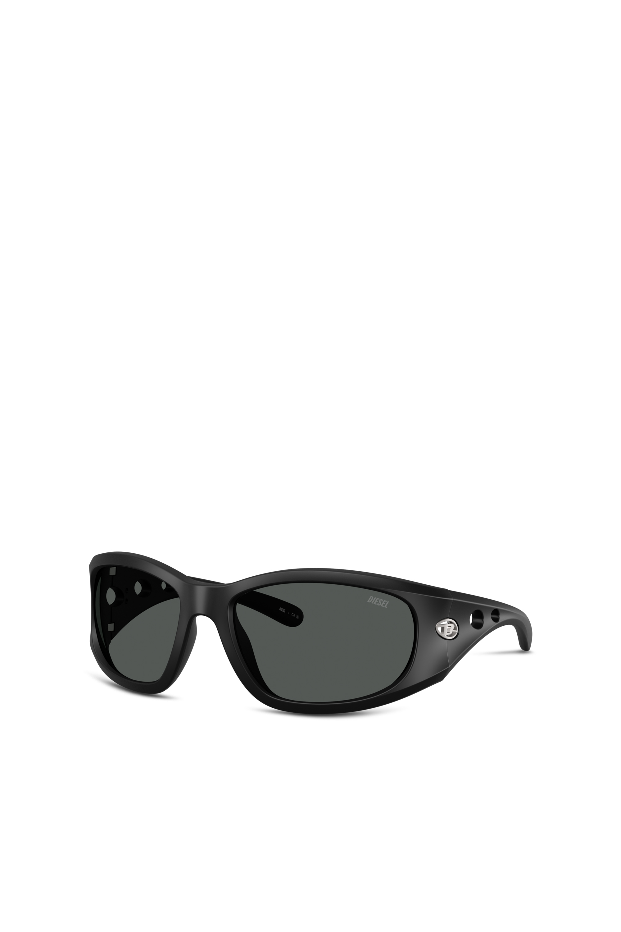 Diesel - 0DL3012U, Unisex's Rectangle sunglasses in Black - 4