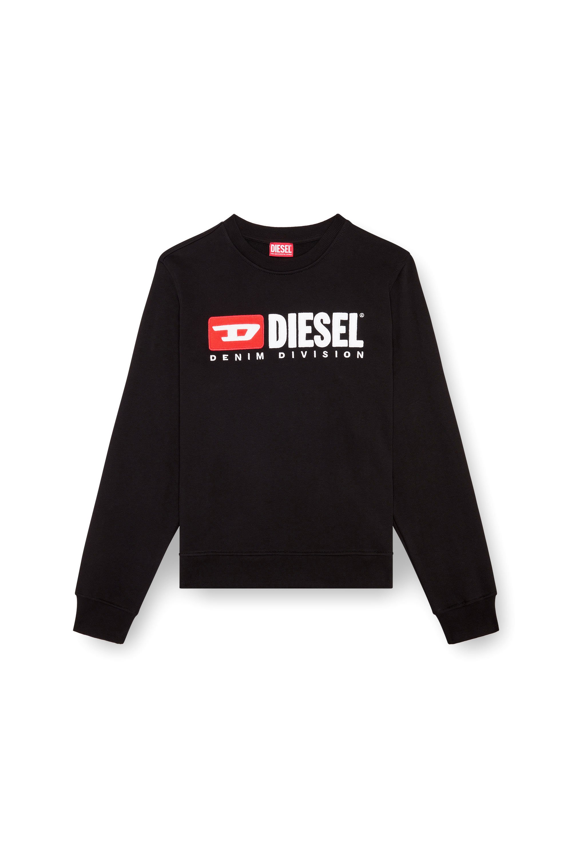 Diesel - S-BOXT-DIV, Man Sweatshirt with Denim Division logo in Black - Image 3
