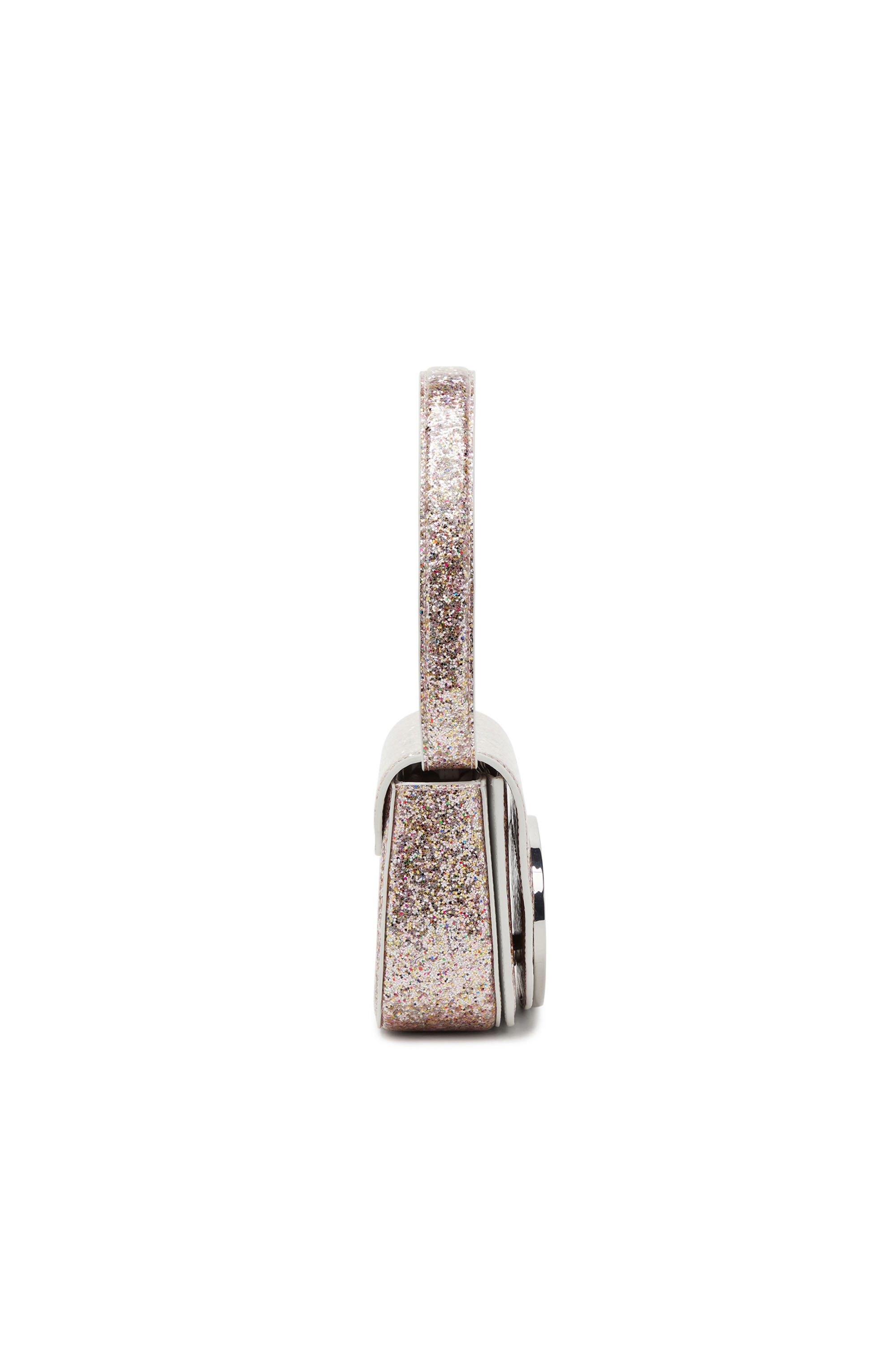 Diesel - 1DR, Woman's 1DR-Iconic shoulder bag with macro glitter in Pink - 3