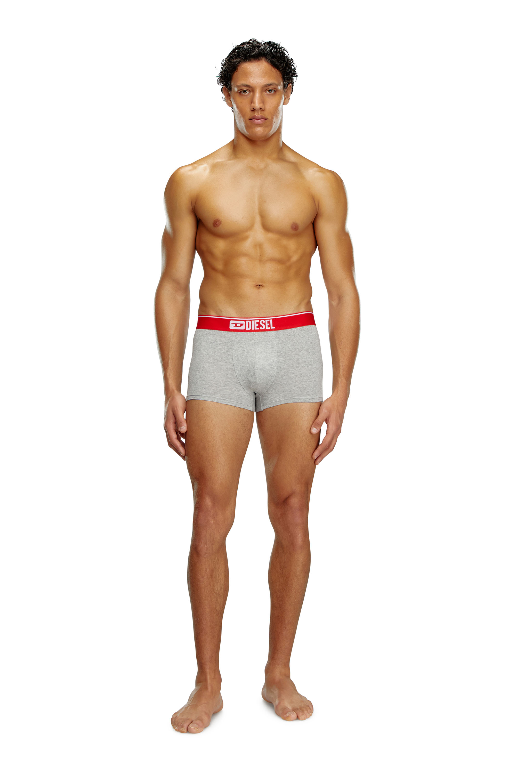 Diesel - UMBX-DAMIENTHREEPACK, Man's Three-pack of plain boxer in Red/Grey - 2