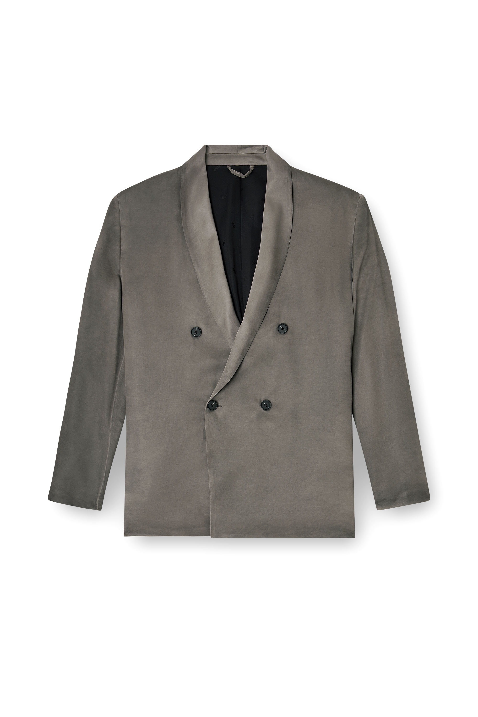 Diesel - J-ARMAN-ALBG, Man's Blazer in treated fluid viscose in Dark grey - 2