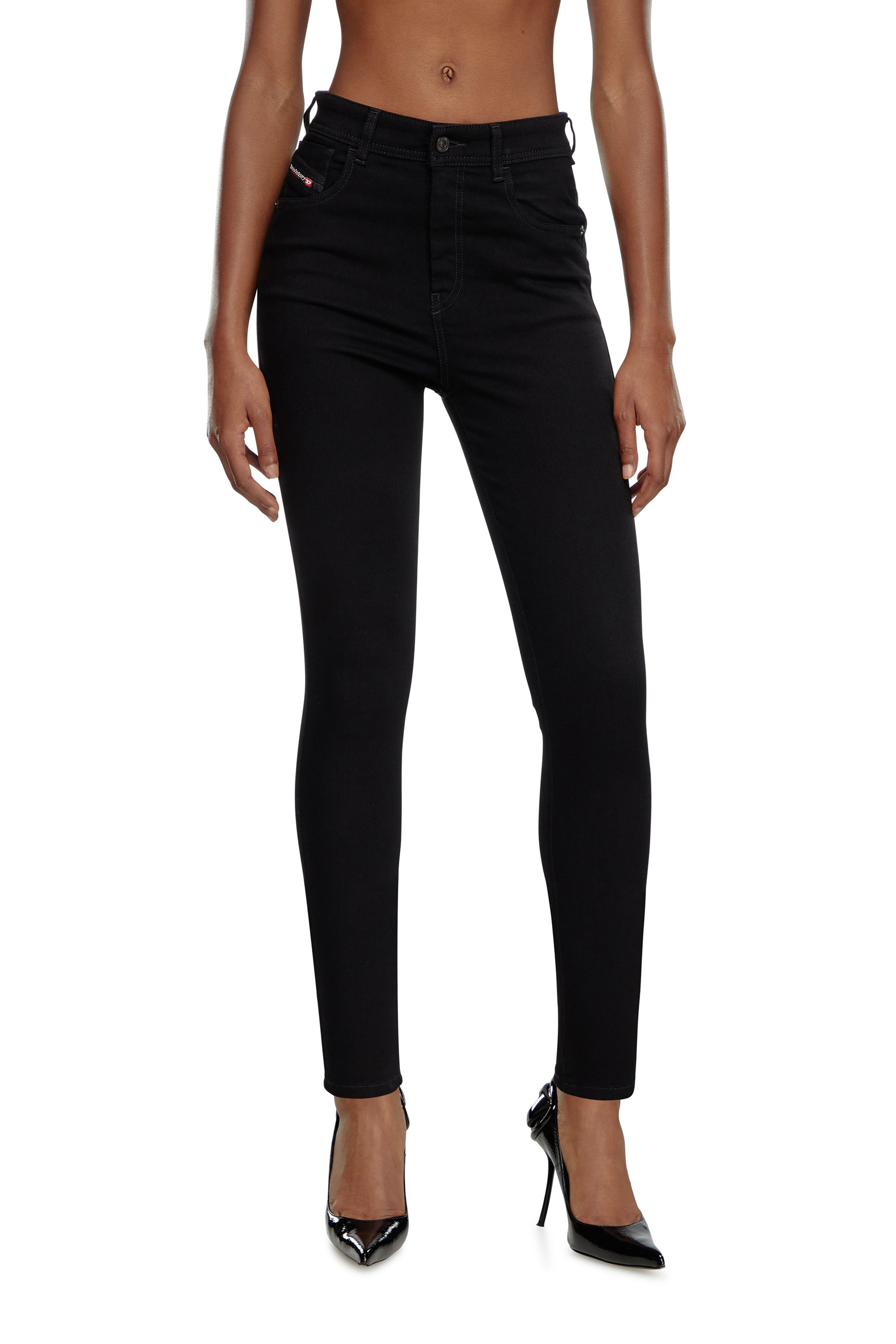 Skinny Jeans 1984 Slandy-High 069EF, Black/Dark grey Diesel - Woman's Skinny Jeans 1984 Slandy-High 069EF, Black/Dark grey - 3