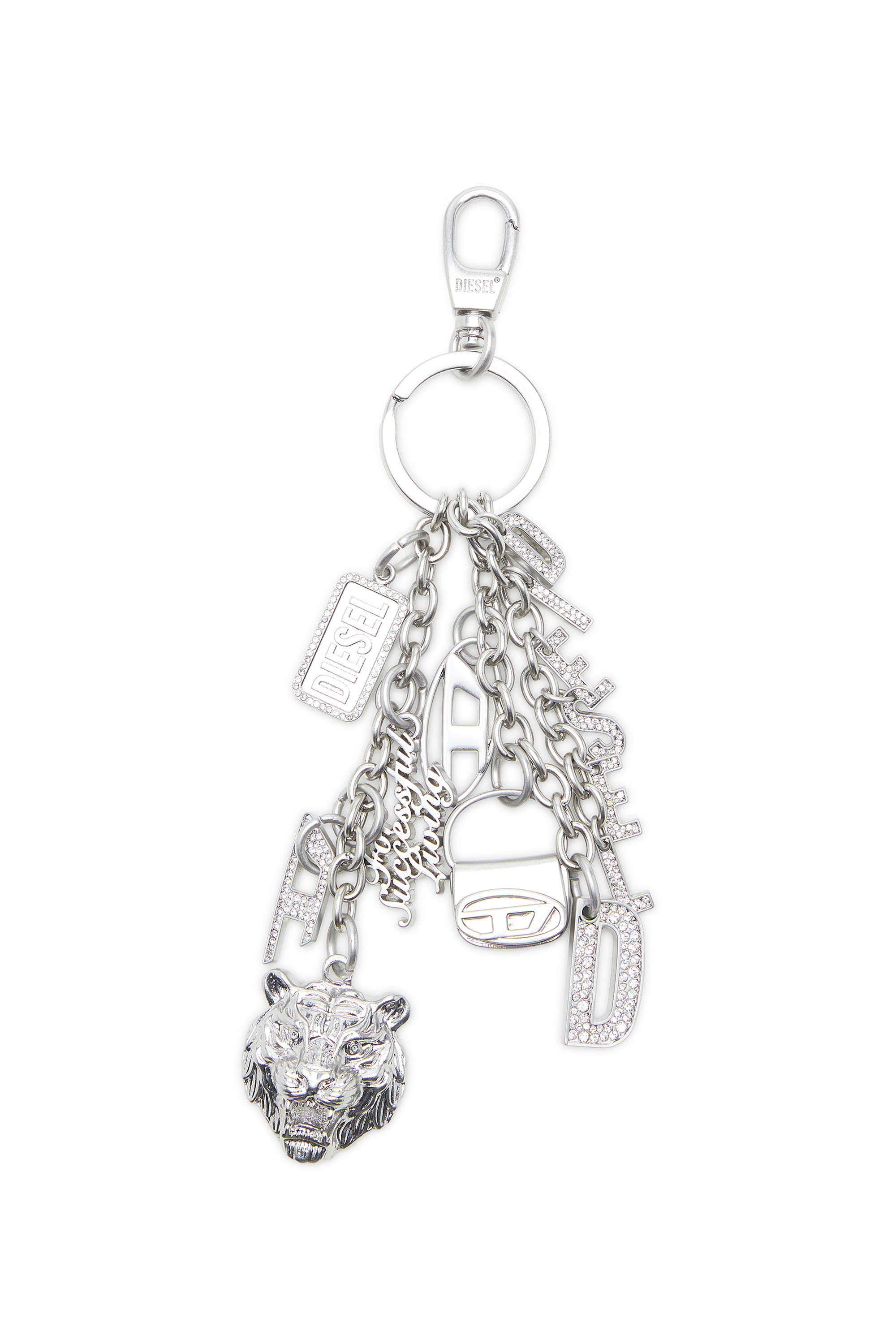 Diesel - HOSHI KEYCHAIN, Unisex's Multi-charm chain keyring/ bag charm in Silver - 1