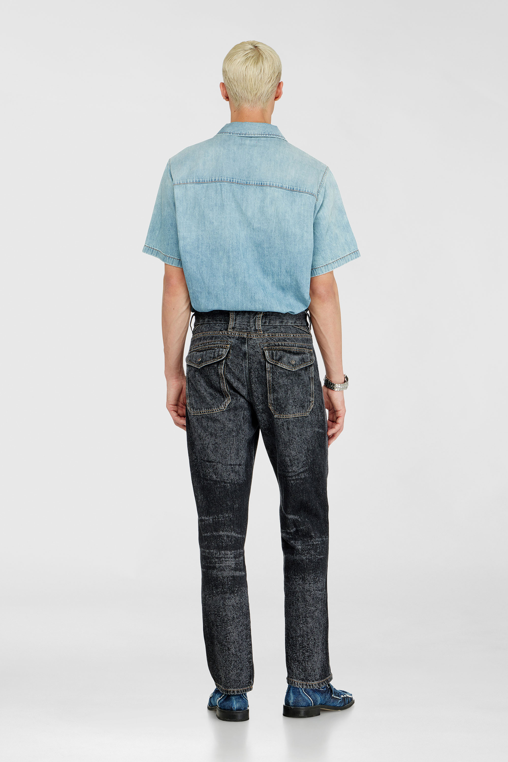 Diesel - Man's Relaxed Jeans D-Marcus 09Q24, Black/Dark grey - 3