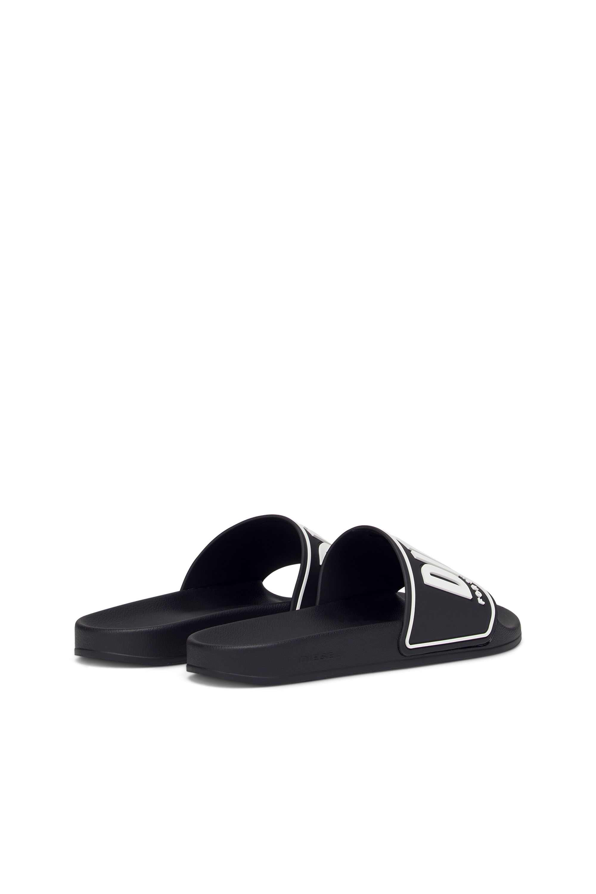 Diesel - SA-MAYEMI CC W, Woman's Sa-Mayemi-Rubber slides with embossed logo in Black - 3