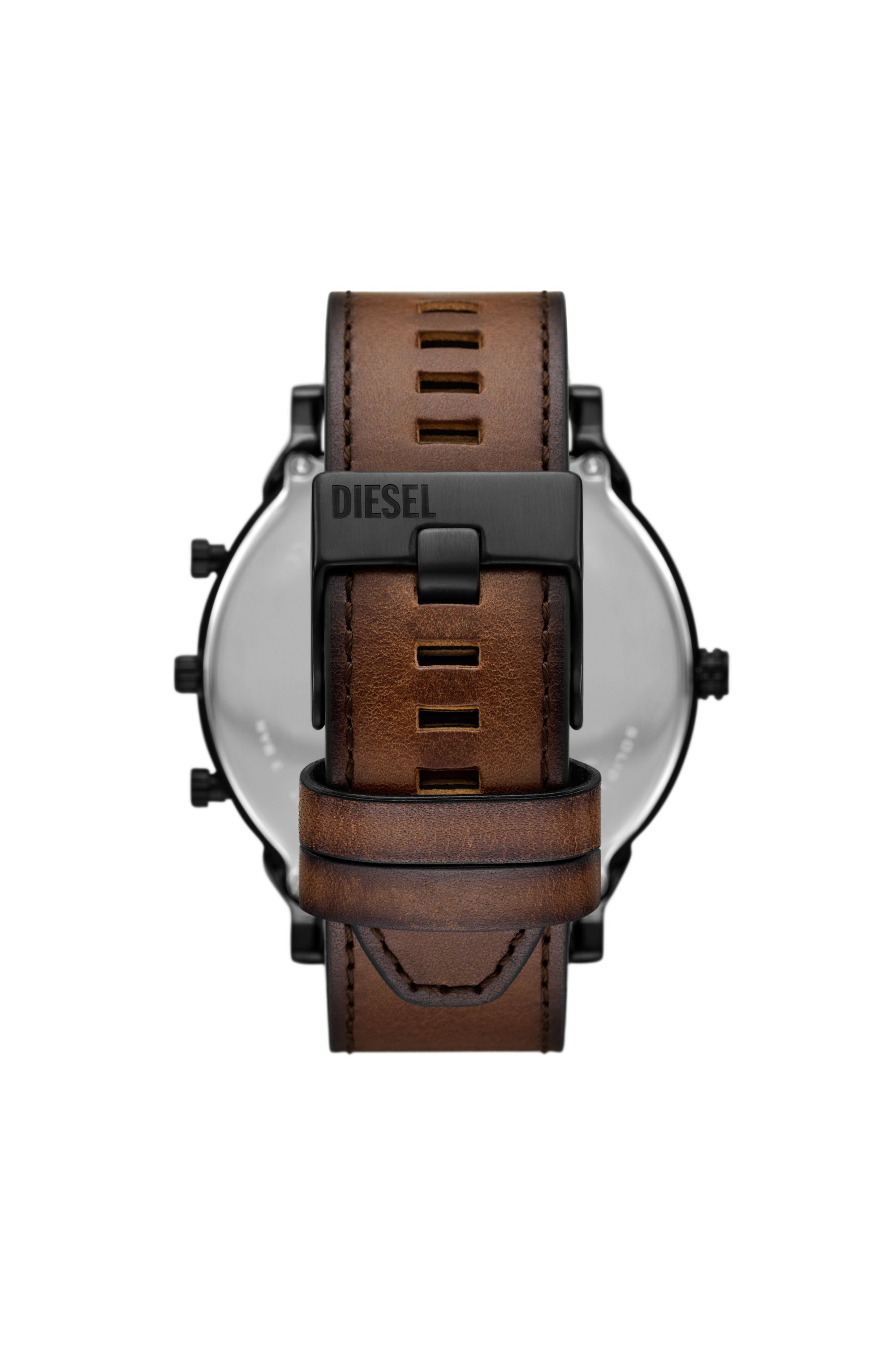 Diesel - DZ7492 WATCH, Man's Mega Chief Slim brown leather watch in Brown - 2