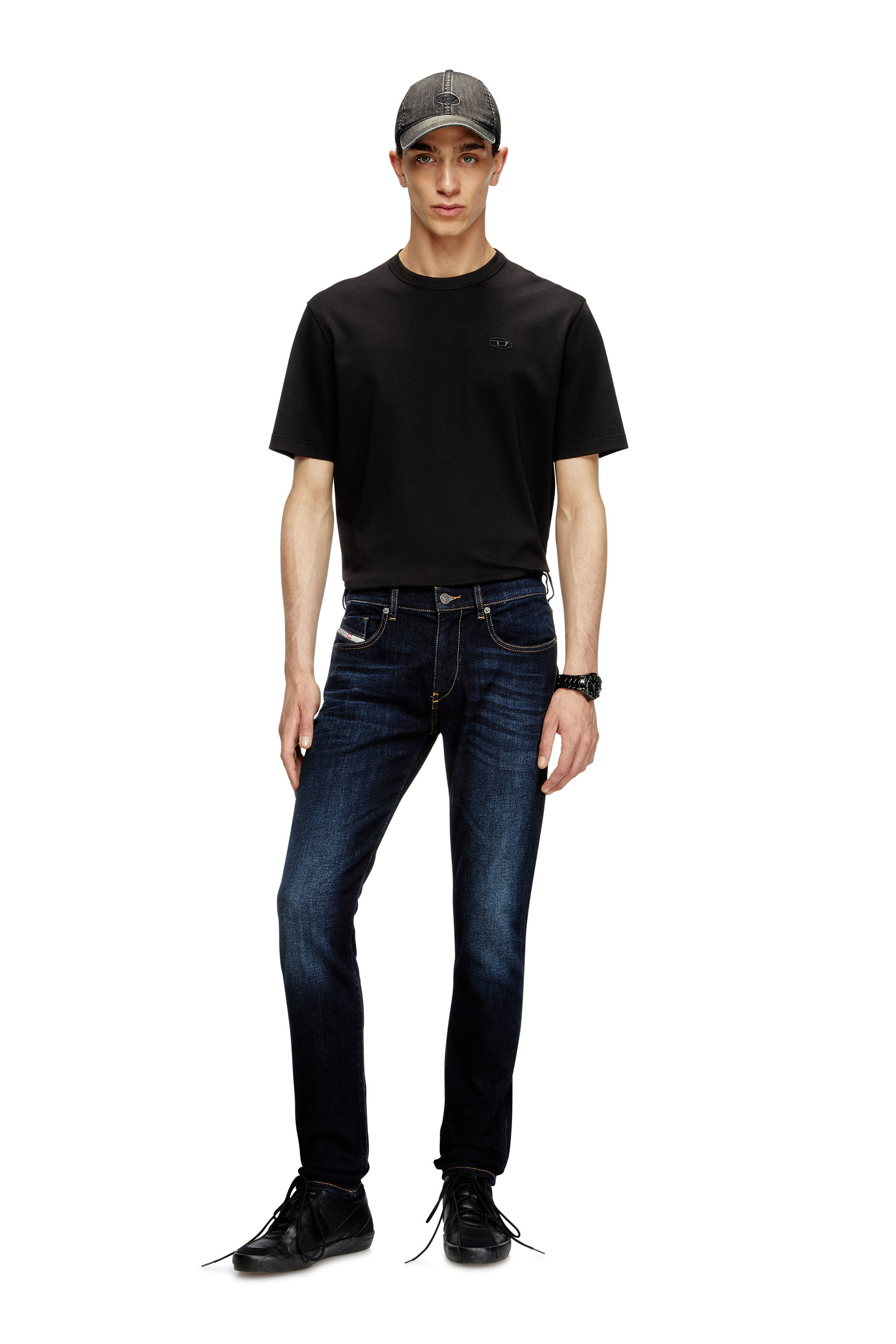 Diesel - Man's Slim Jeans 2019 D-Strukt 009ZS, Dark Blue - 1