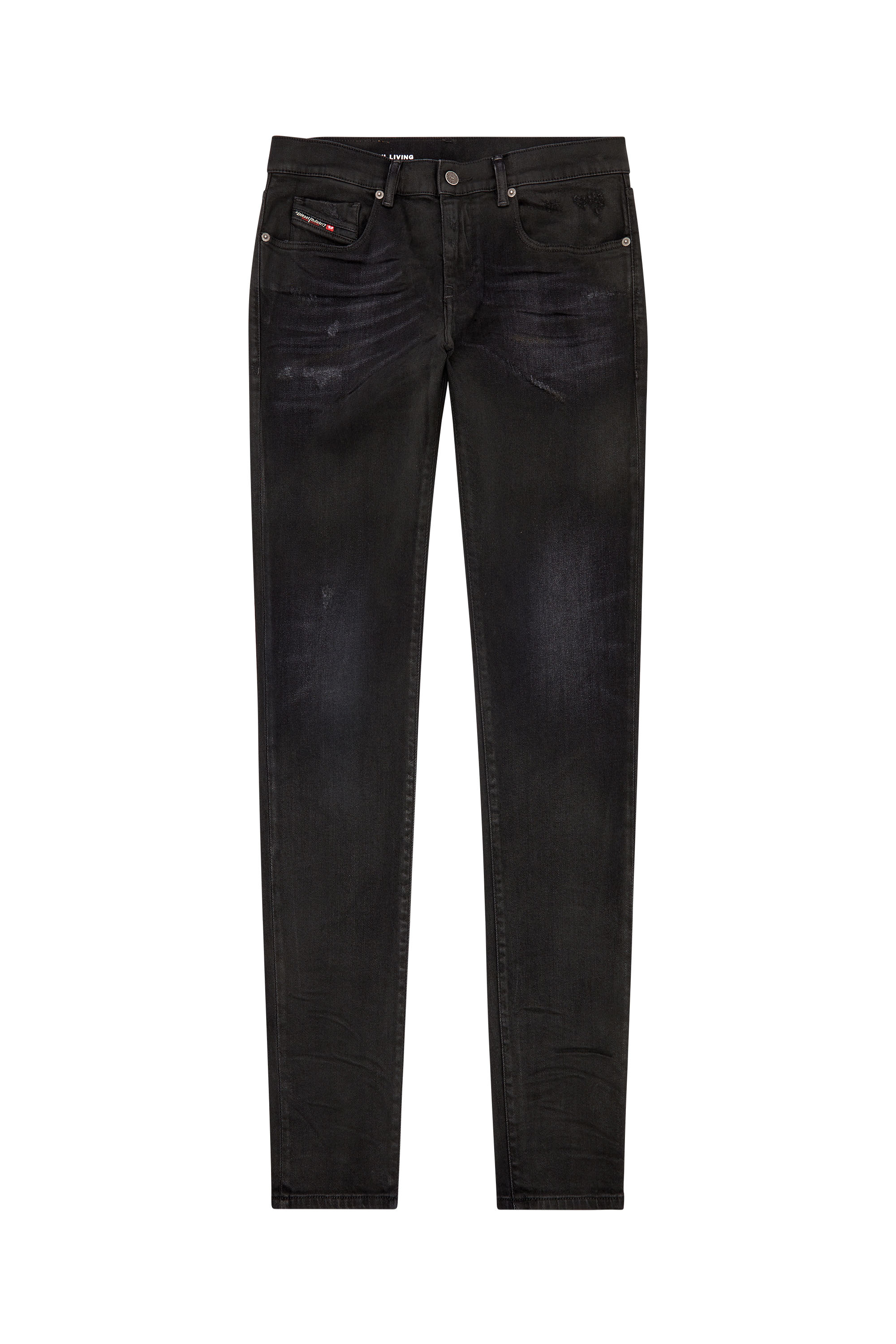 Diesel - Man Slim Jeans 2019 D-Strukt 09I19, Black/Dark grey - Image 5
