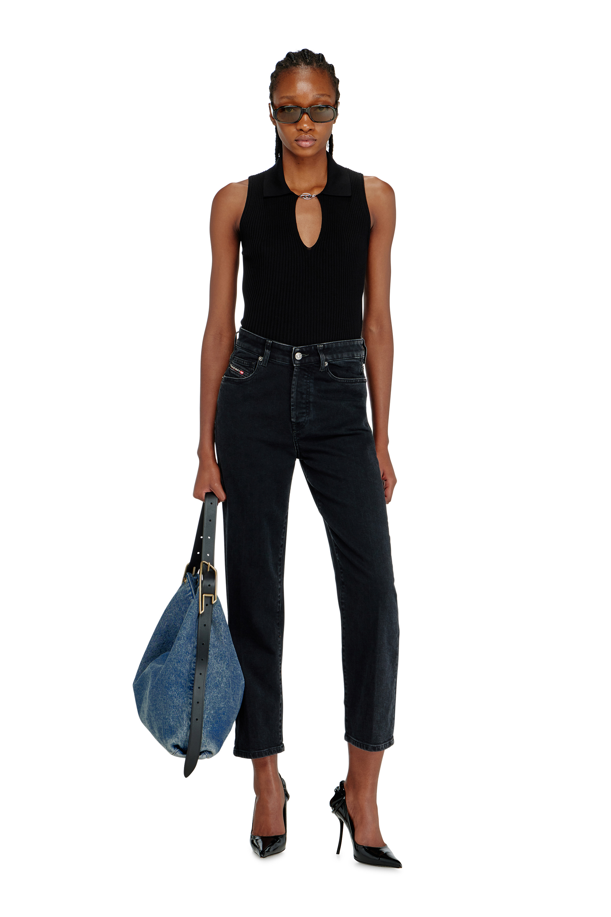 Diesel - Woman's Regular Jeans 1981 D-Went 09N89, Black/Dark grey - 1