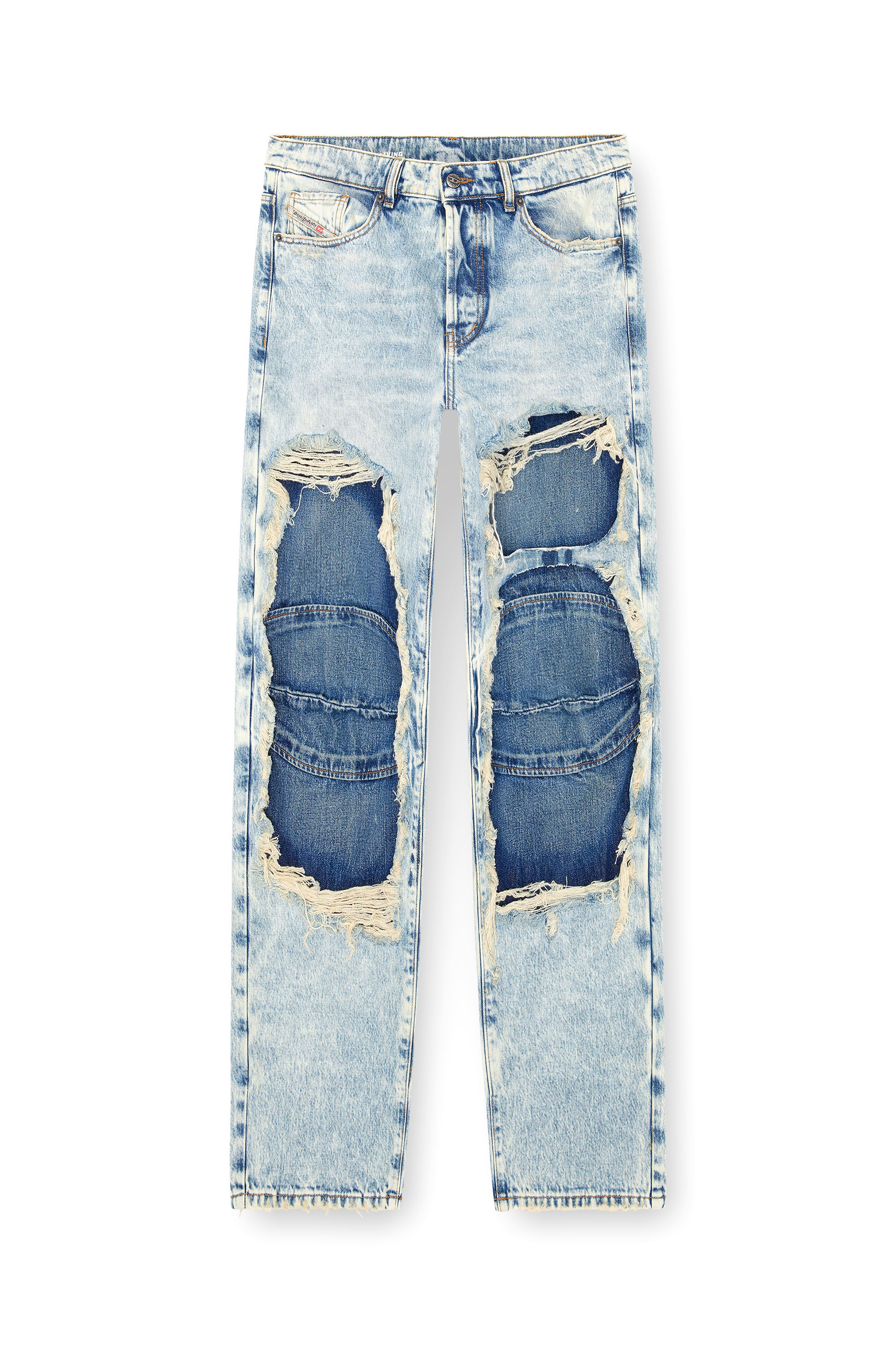 Diesel - Unisex Straight Jeans D-Fire 0AJEN, Light Blue - Image 7